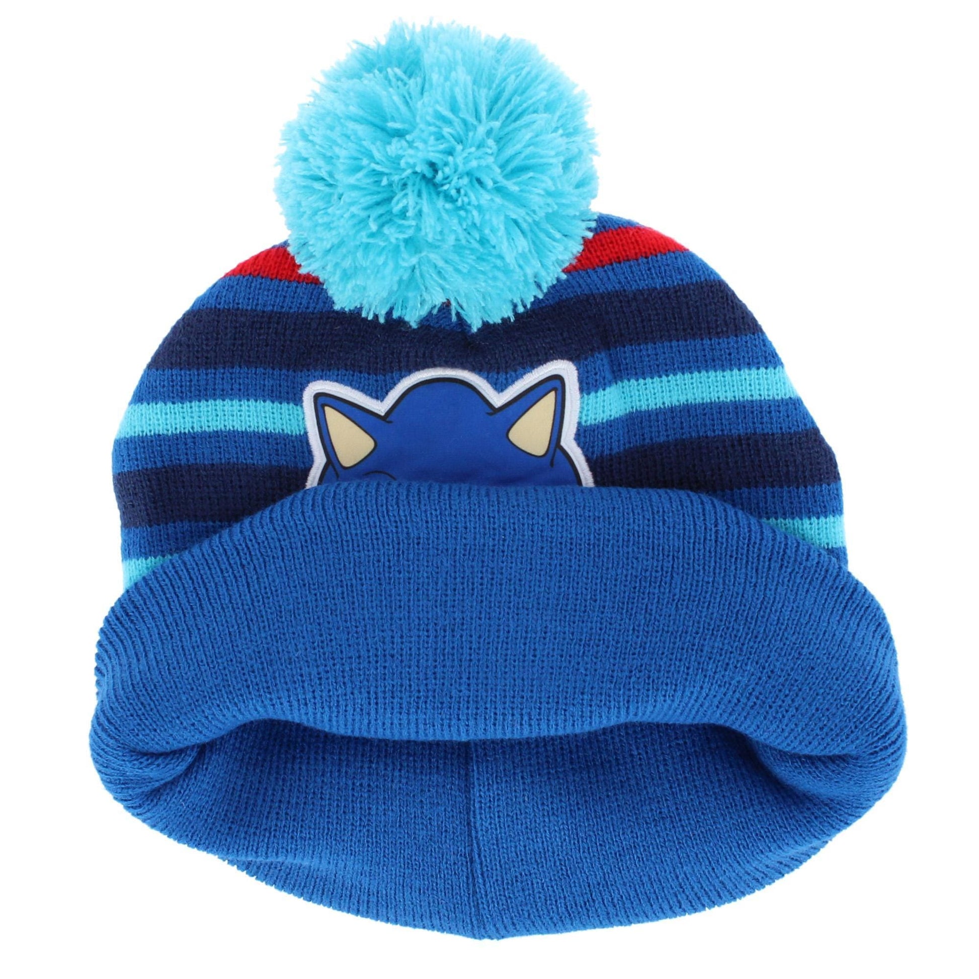Textiel Trade Kids' Sonic the Hedgehog Striped Beanie Winter Hat - Royal Blue