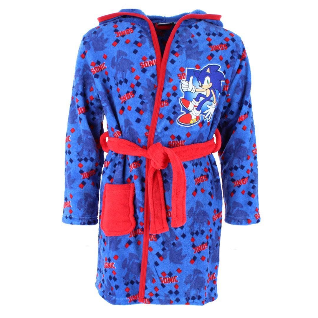 Textiel Trade Boy's Sonic the Hedgehog Hooded Bath Robe - Boy's Sonic the Hedgehog Hooded Bath Robe
