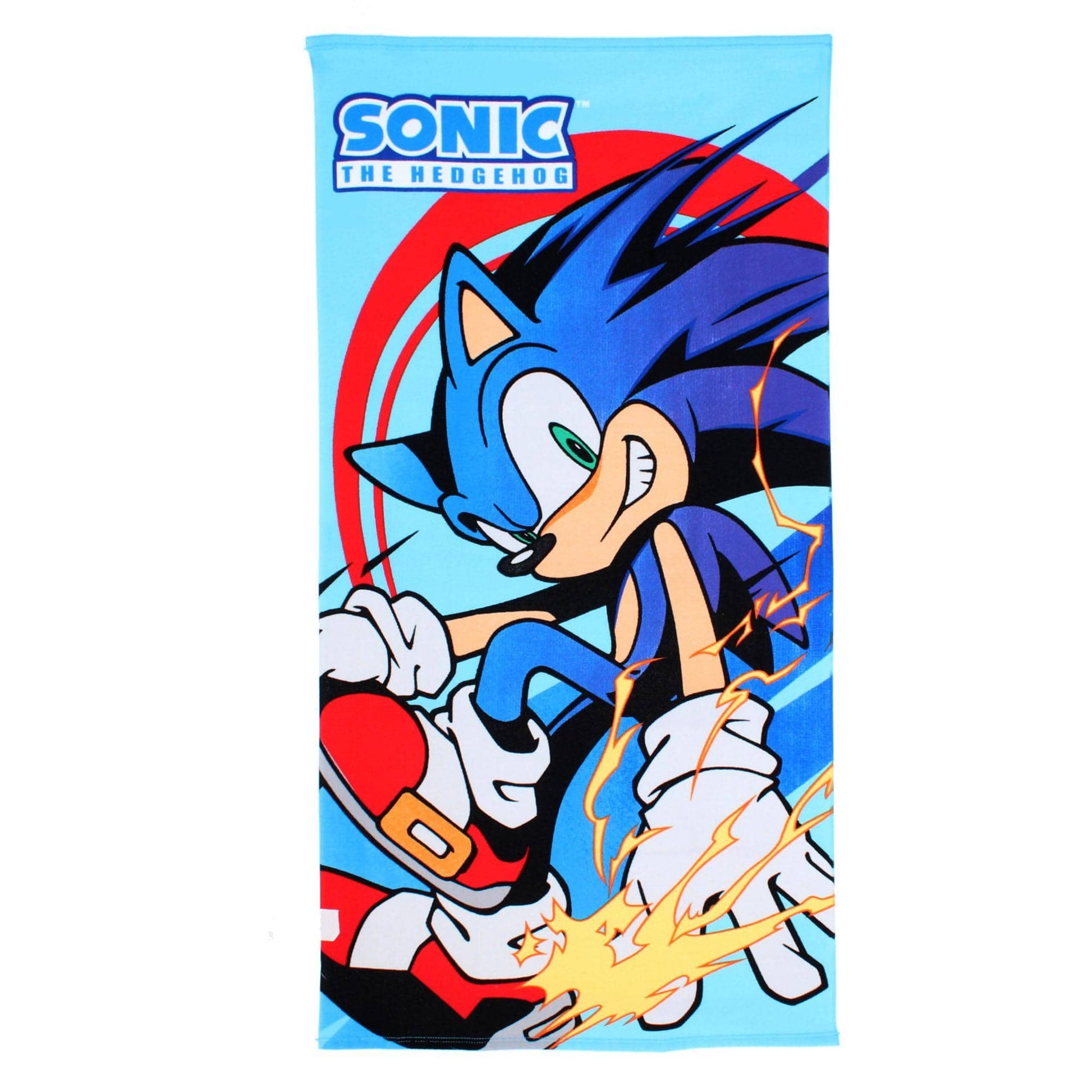 Textiel Trade Boy's Sonic the Hedgehog Beach Towel - Blue