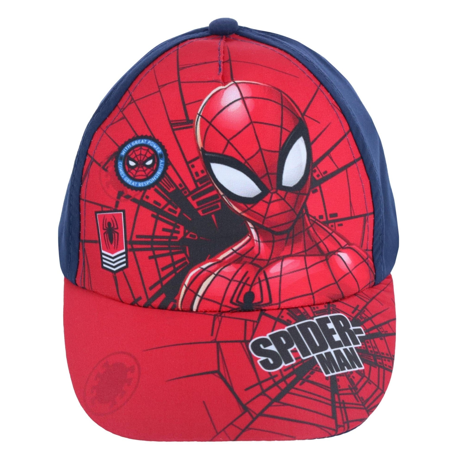 Textiel Trade Boy's Spiderman Come Great Responsibility Cap - Navy