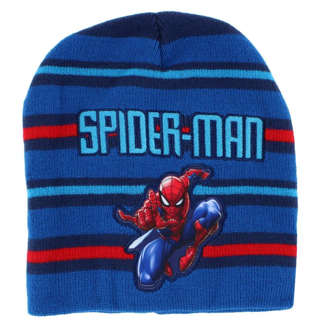 Textiel Trade Boy's Spider-Man Winter Beanie and Gloves Set - Navy Blue
