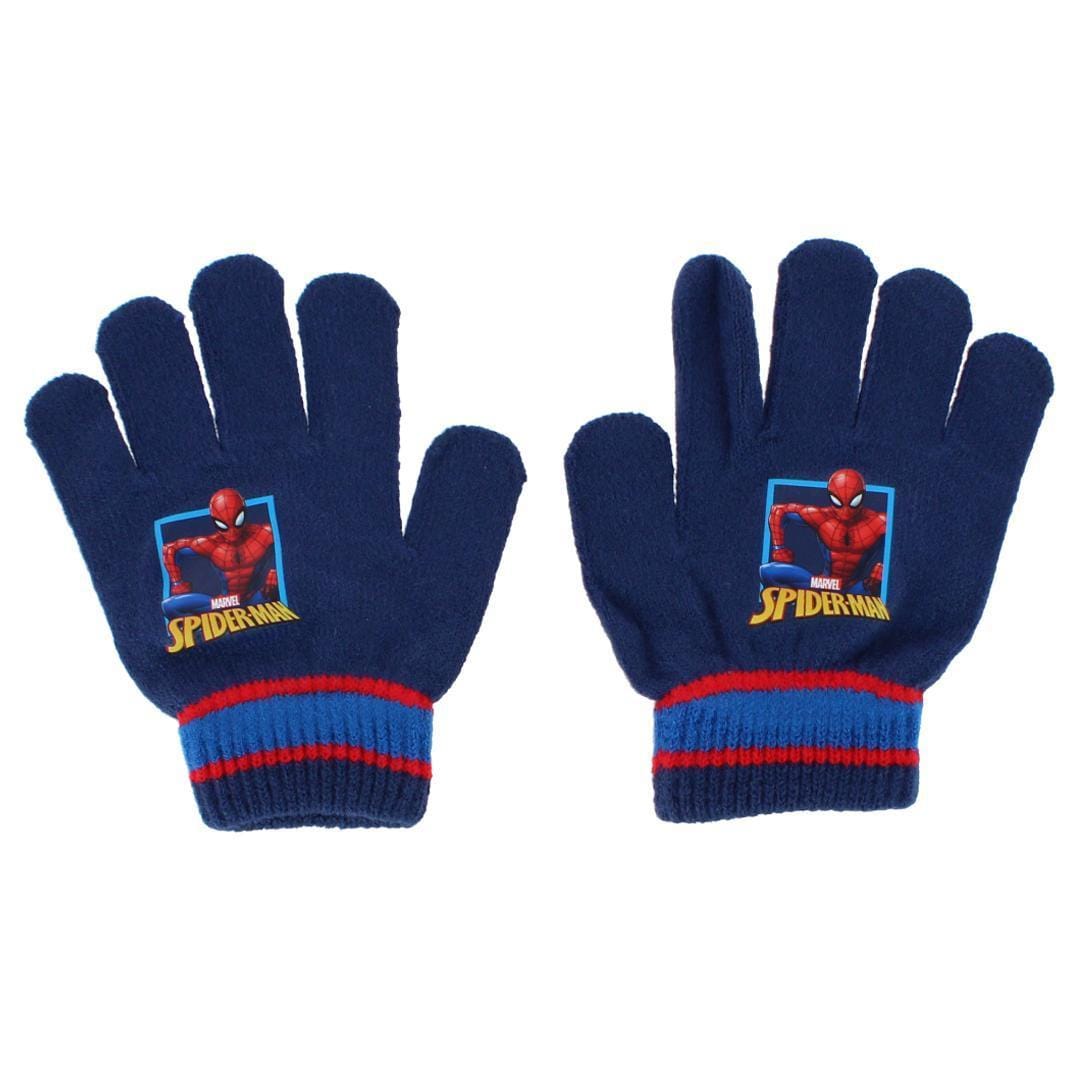 Textiel Trade Boy's Spider-Man Winter Beanie and Gloves Set - Navy Blue