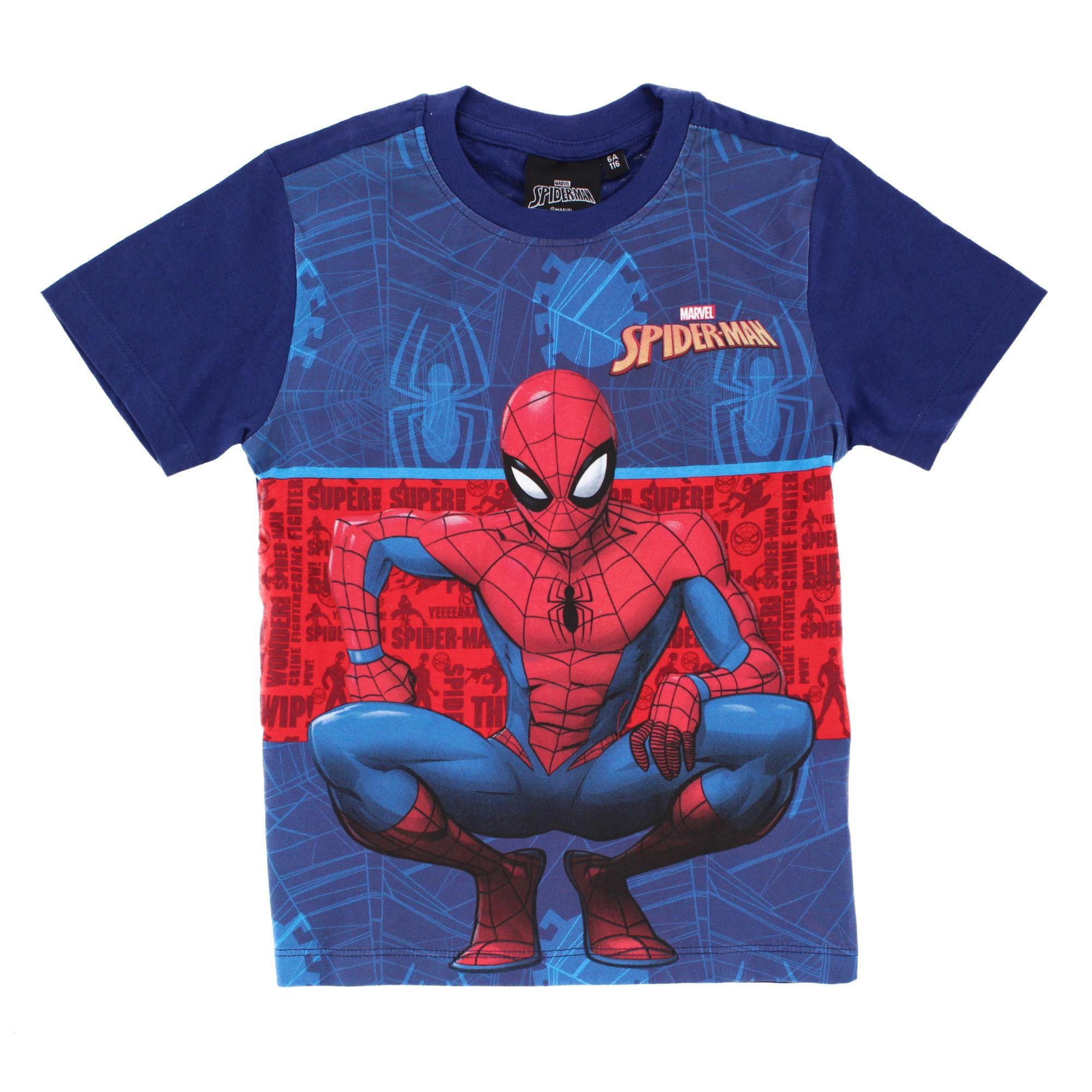 Textiel Trade Boys Spiderman Short Pajama Set - Navy
