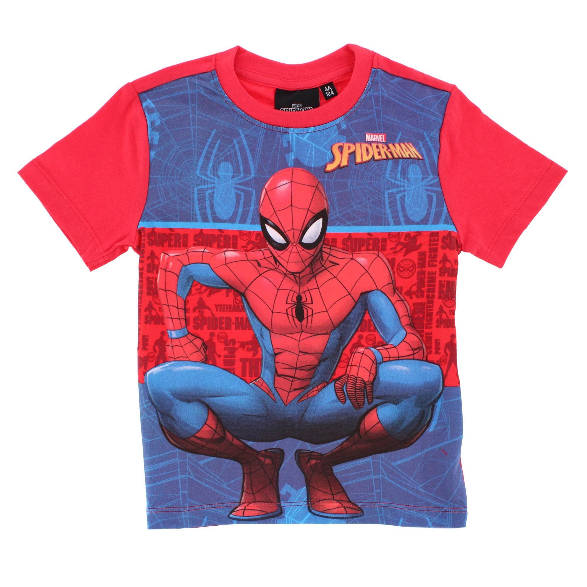 Textiel Trade Boys Spiderman Short Pajama Set - Red