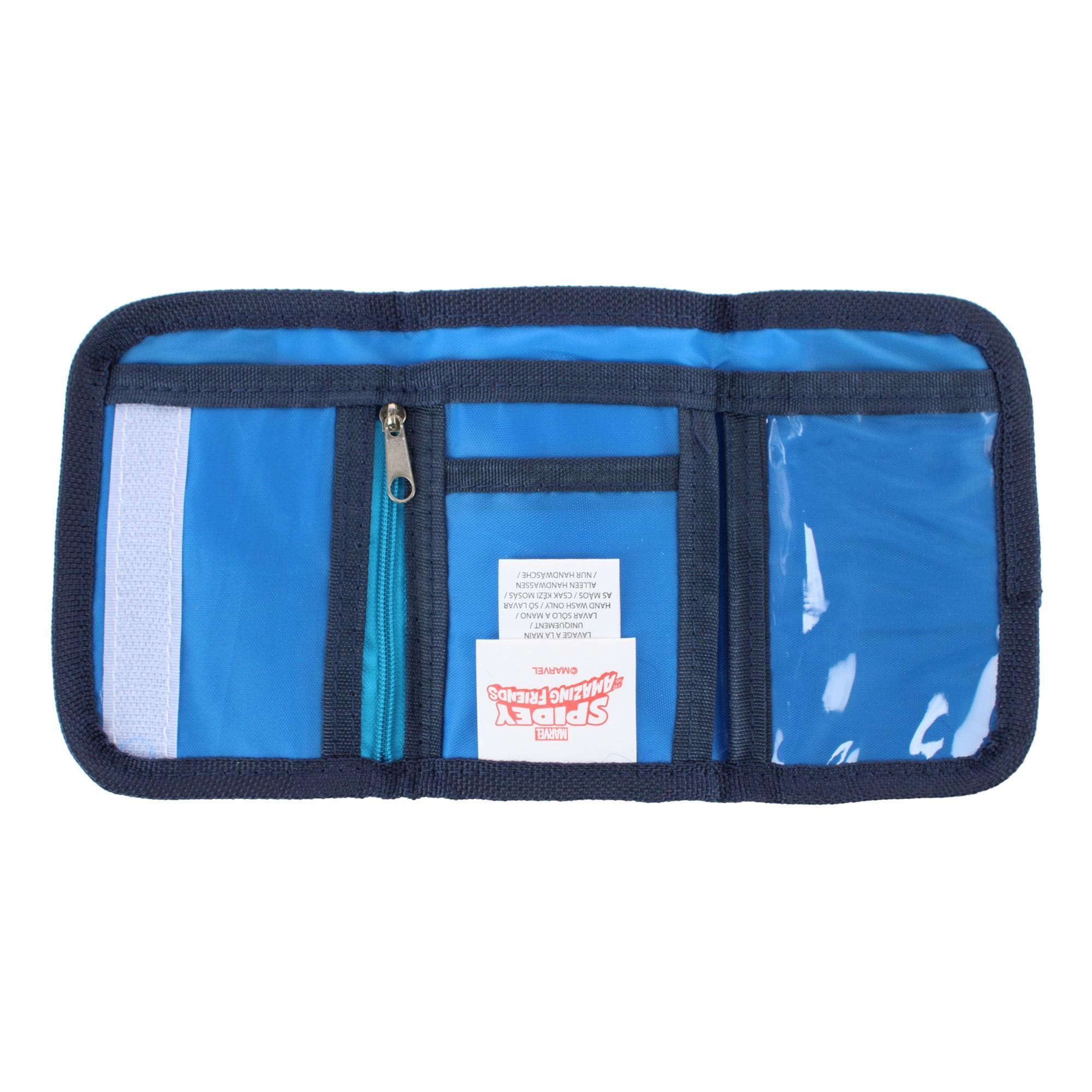 Textiel Trade Kid's The Amazing Spidey Tri-Fold Hook & Loop Wallet - Blue