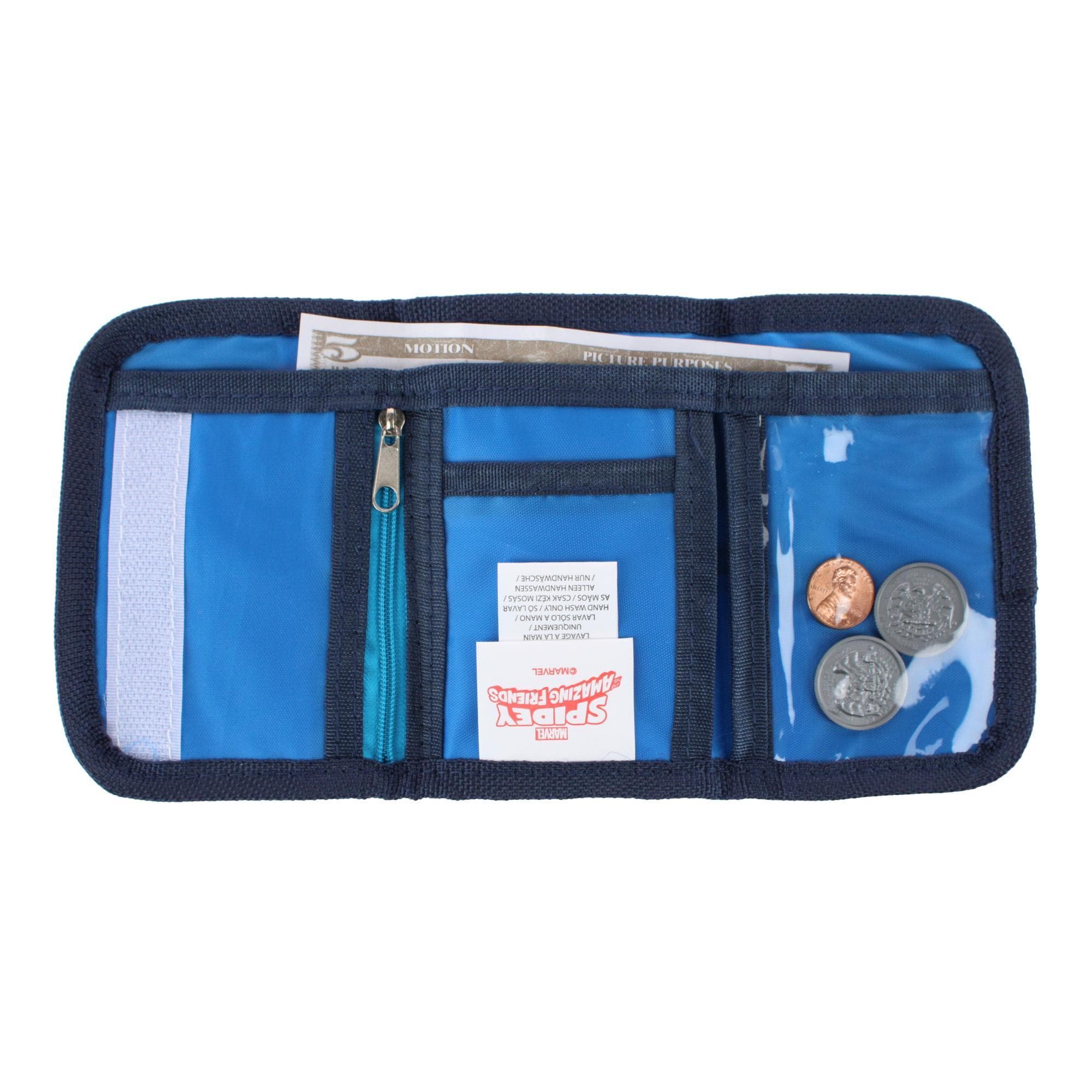 Textiel Trade Kid's The Amazing Spidey Tri-Fold Hook & Loop Wallet - Blue