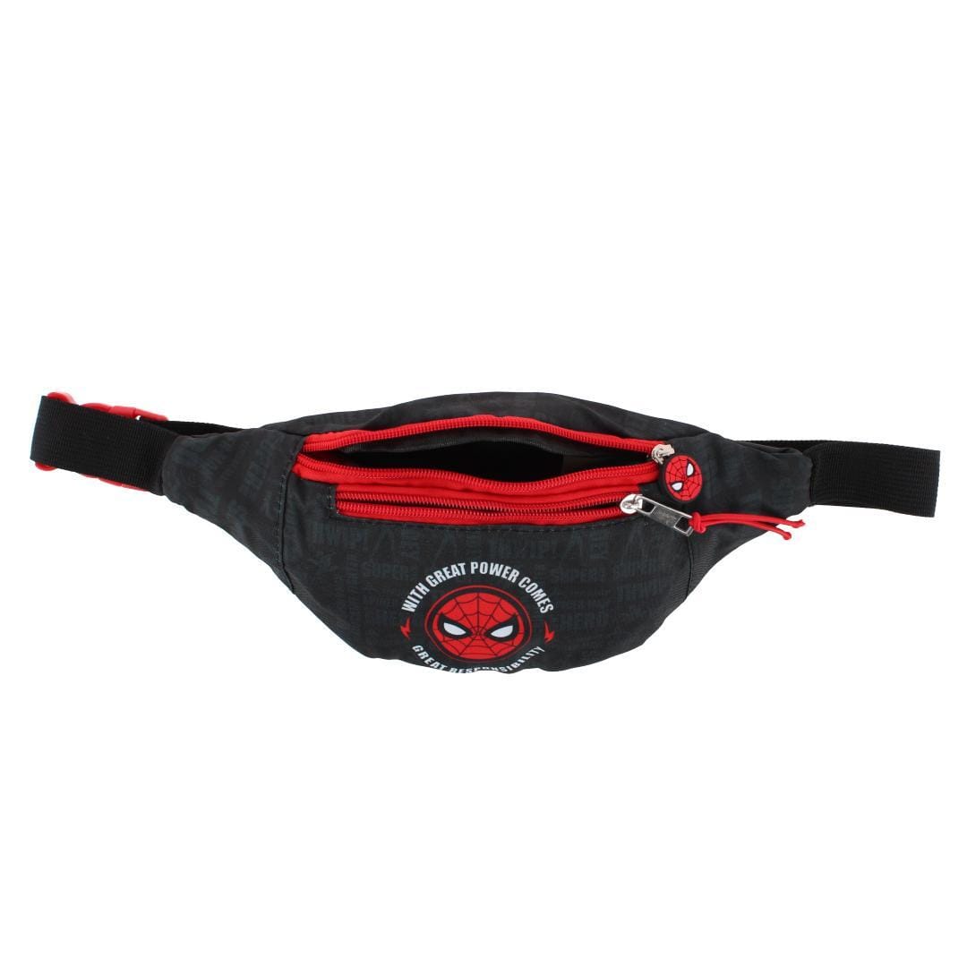 Textiel Trade Kids Spiderman Waist Fanny Pack - Black