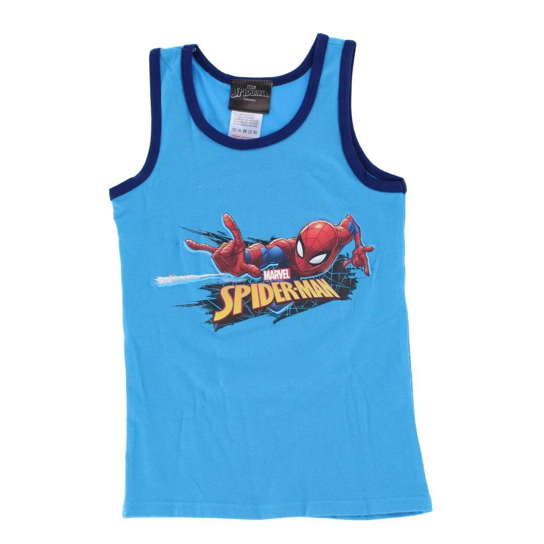 Textiel Trade Boy's Spiderman Tank and Boxer Briefs Underwear Set - Blue