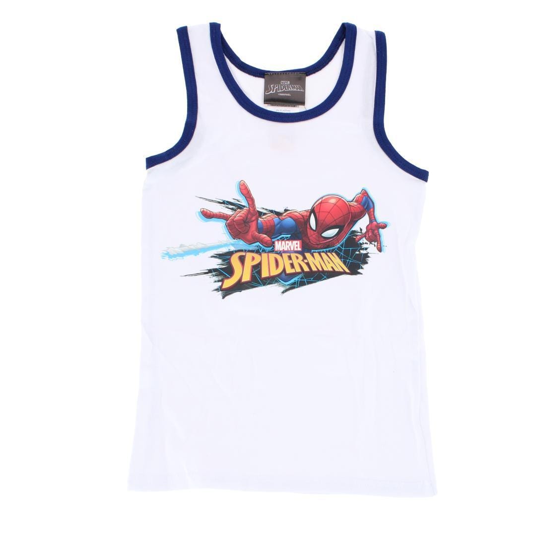 Textiel Trade Boy's Spiderman Tank and Boxer Briefs Underwear Set - White