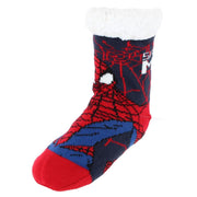 Boy's Marvel Spider Man Sherpa Lined Slipper Socks (1 Pair)