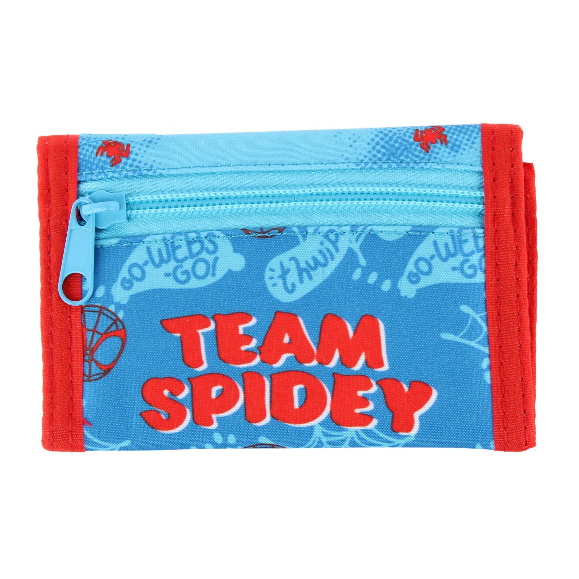 Textiel Trade Kid's Marvel Spiderman Multiverse Team Spidey Tri-Fold Wallet - Blue