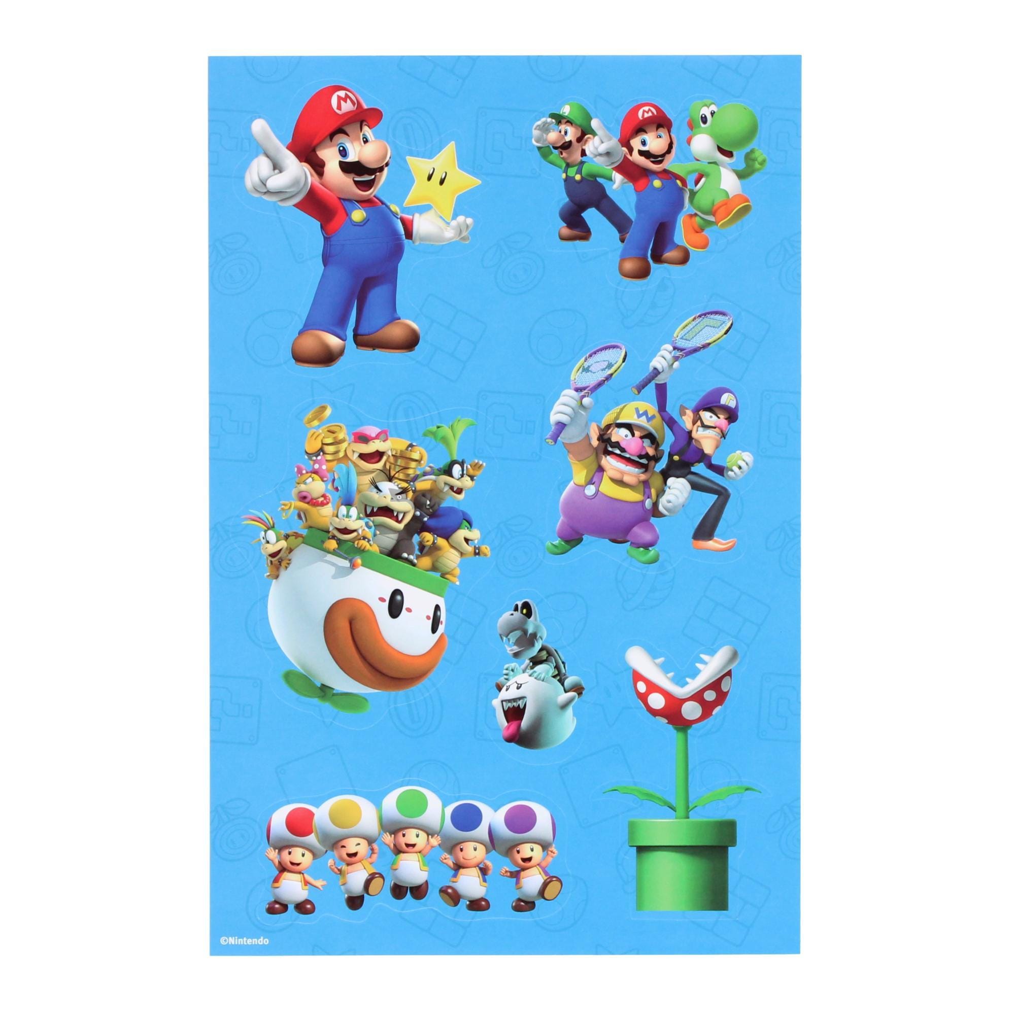 Textiel Trade Kid's Super Mario Brothers 500 Piece Sticker Set - Multiple