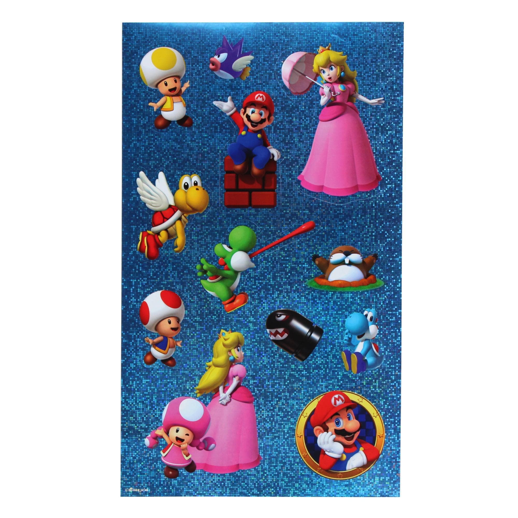 Textiel Trade Kid's Super Mario Brothers 500 Piece Sticker Set - Multiple