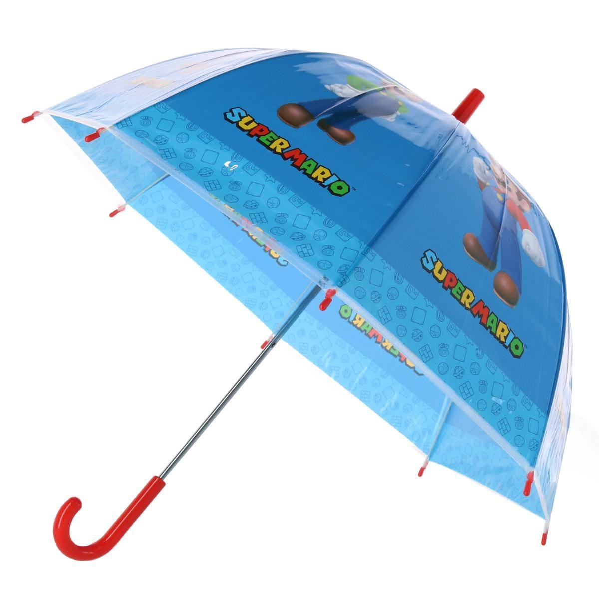 Textiel Trade Kids' Super Mario and Luigi Stick Umbrella - Blue