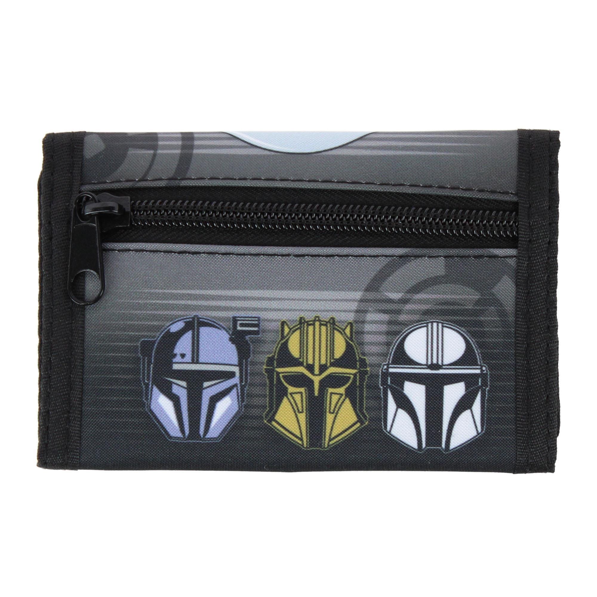Textiel Trade Disney's Kid's Mandalorian & Grogu Tri-Fold Wallet - Black