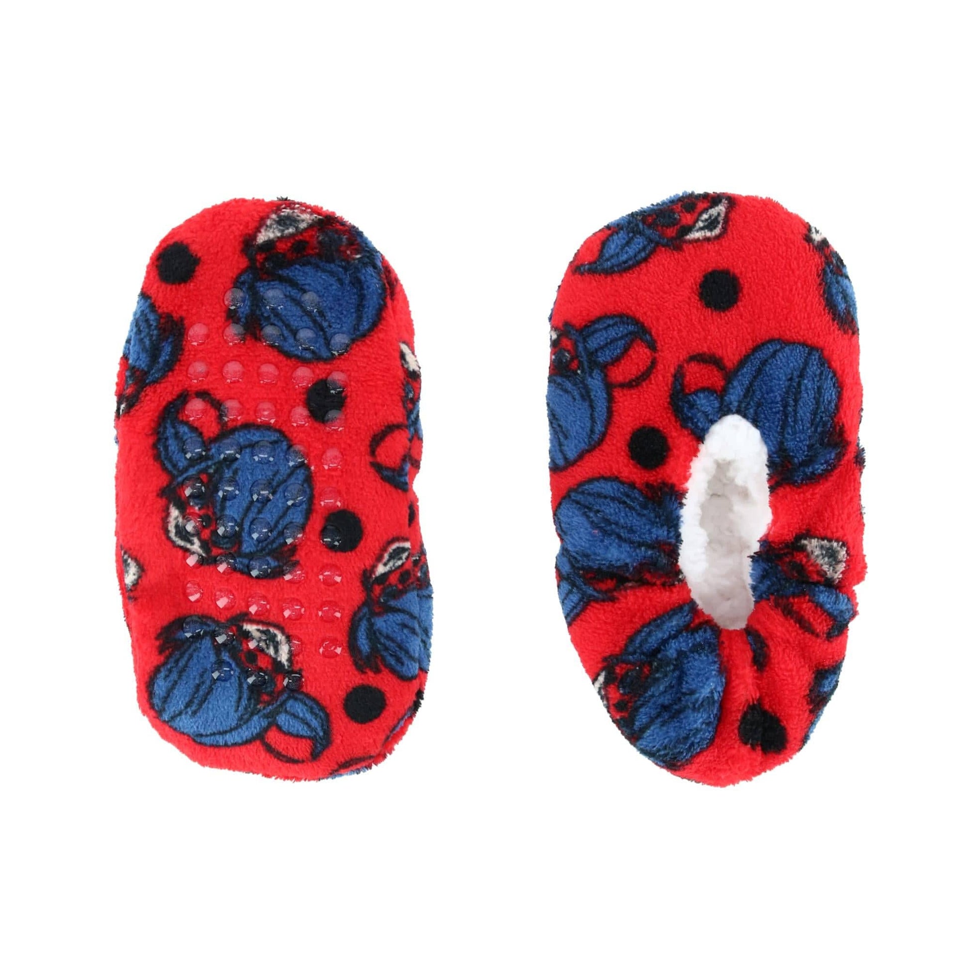 Textiel Trade Girl's Miraculous Ladybug Print Slippers - Red
