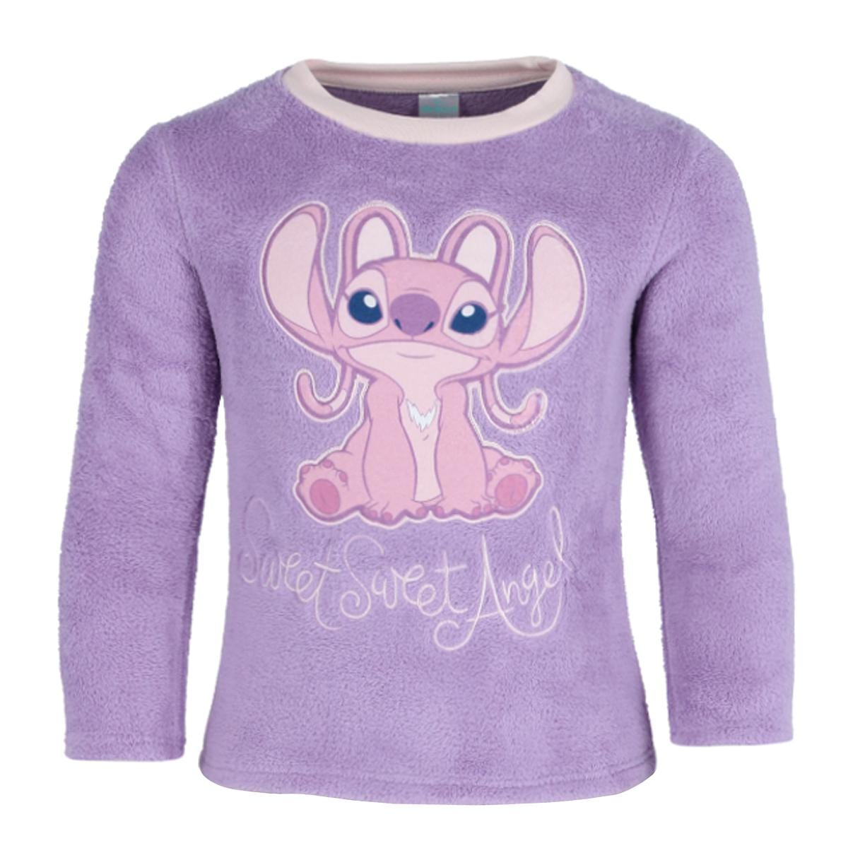 Textiel Trade Girl's Disney Lilo Stitch Fleece Pajama Set - Purple