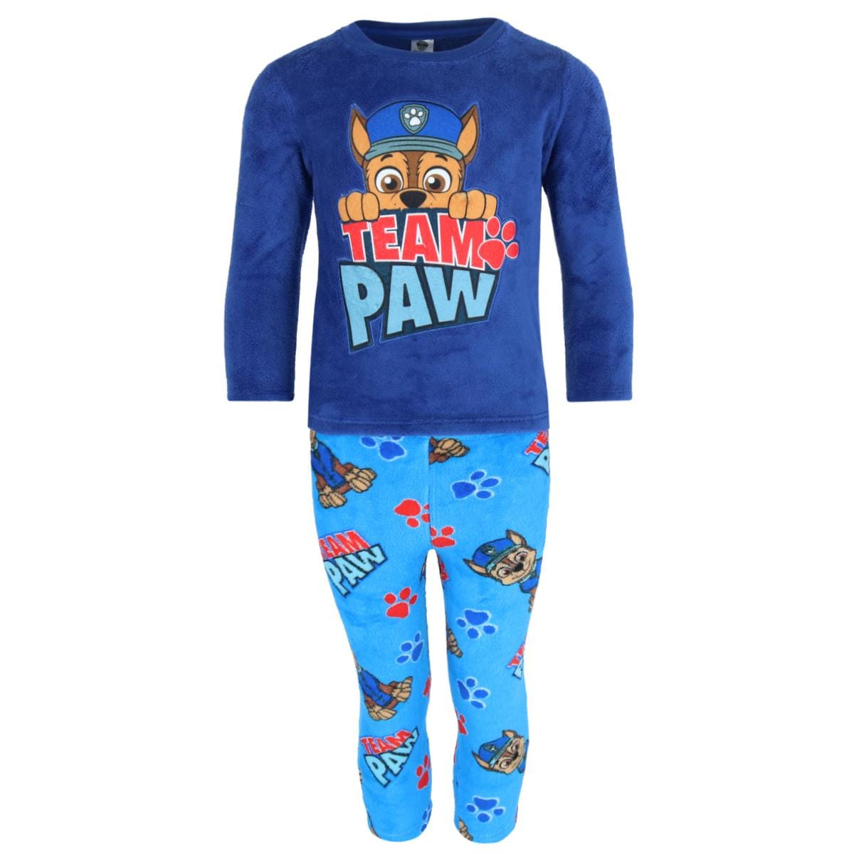 Textiel Trade Boys Paw Patrol Long Sleeve Fleece Pajama Set - Blue