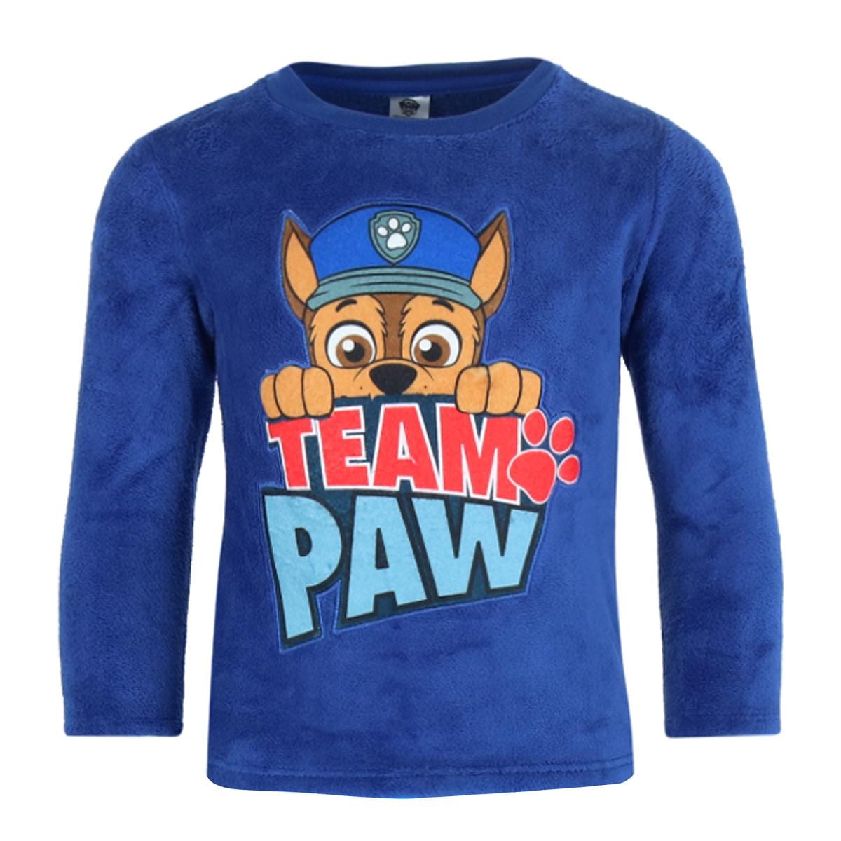 Textiel Trade Toddler Boys Paw Patrol Long Sleeve Fleece Pajama Set - Blue