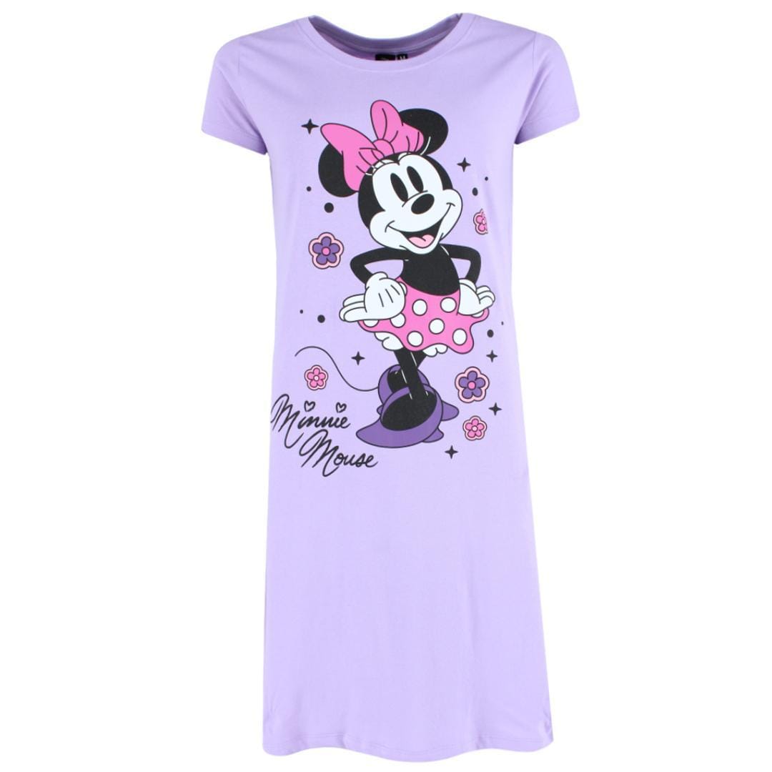 Textiel Trade Women's Minnie Mouse Nightshirt - Purple