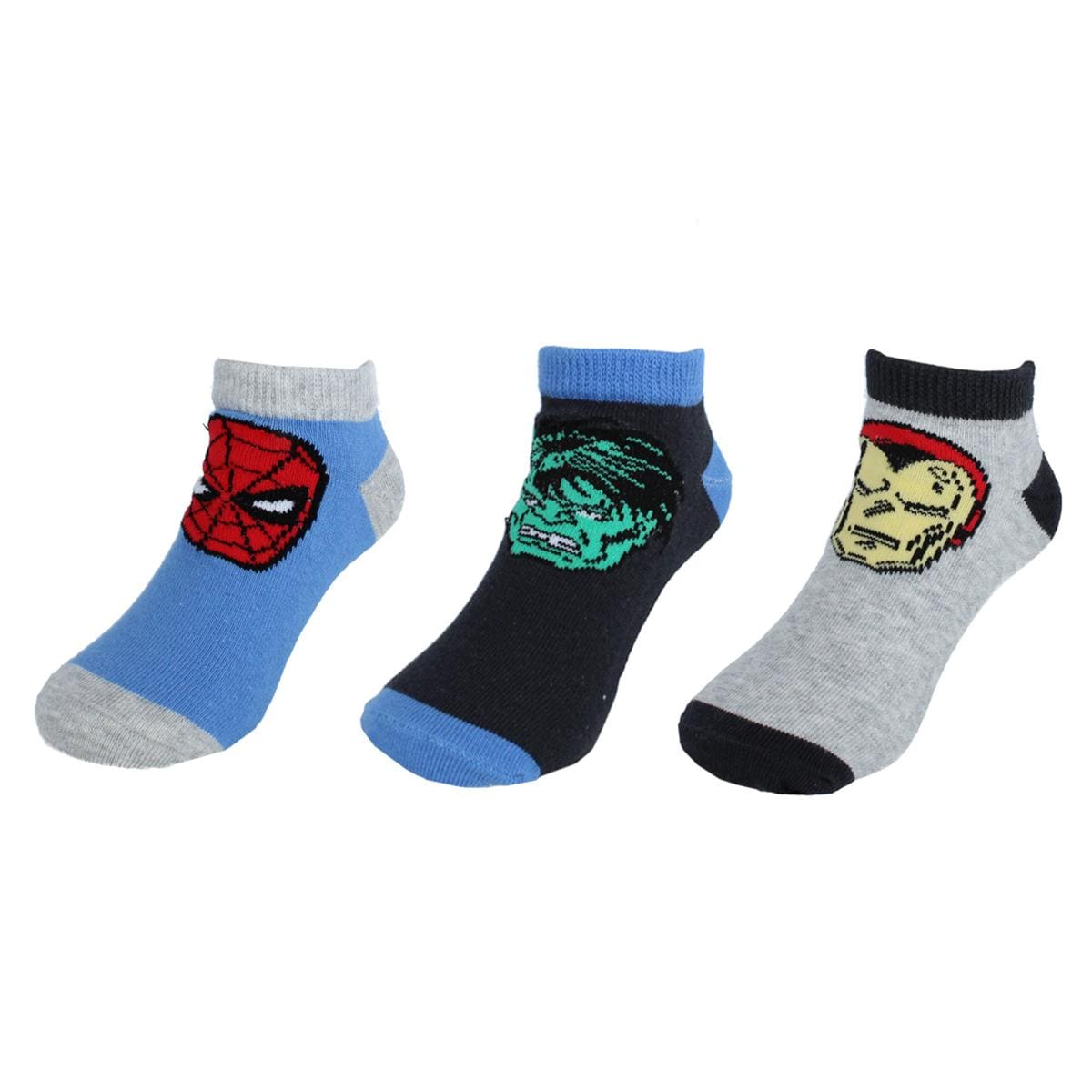 Textiel Trade Boy's Marvel Superhero Sneaker Socks (3 Pack) - Multiple