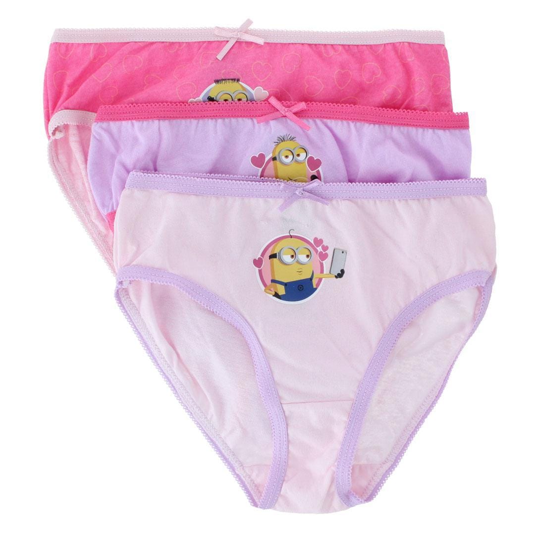 Textiel Trade Girl's Minion Brief Underwear (3 Pack) - Girl's Minion Brief Underwear (3 Pack)