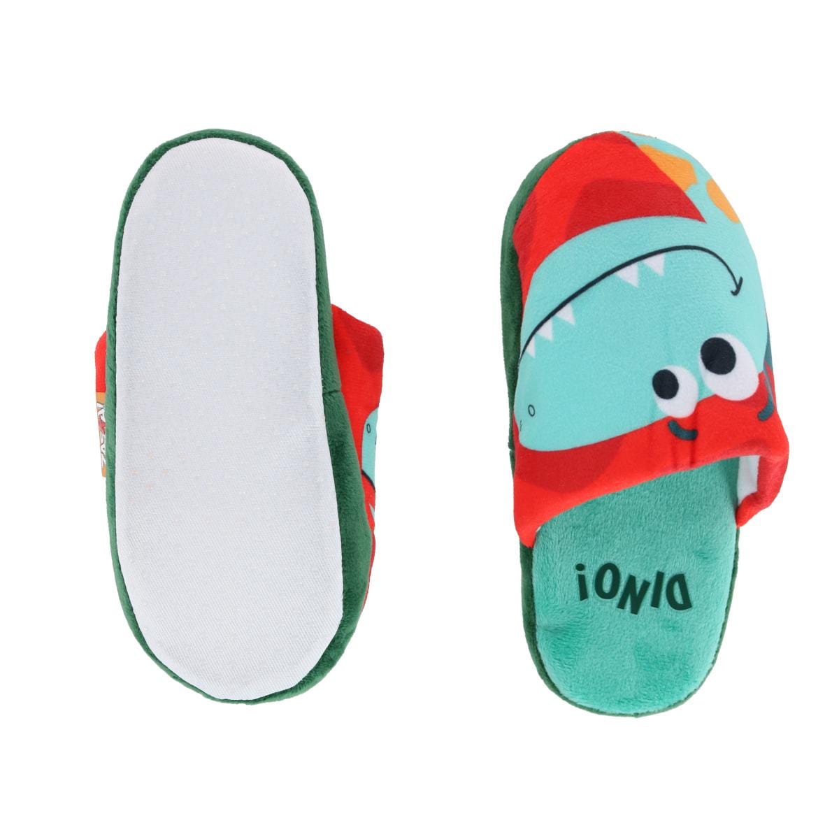 Textiel Trade Kids' Fun Dino Slide-On Slippers - Multi