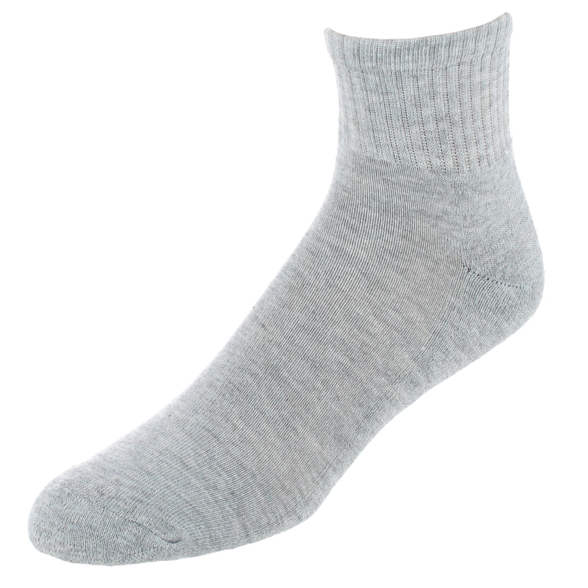 CTM® Men's Half Cushioned Assorted Colors Quater Socks (3 Pairs) - Mulitple