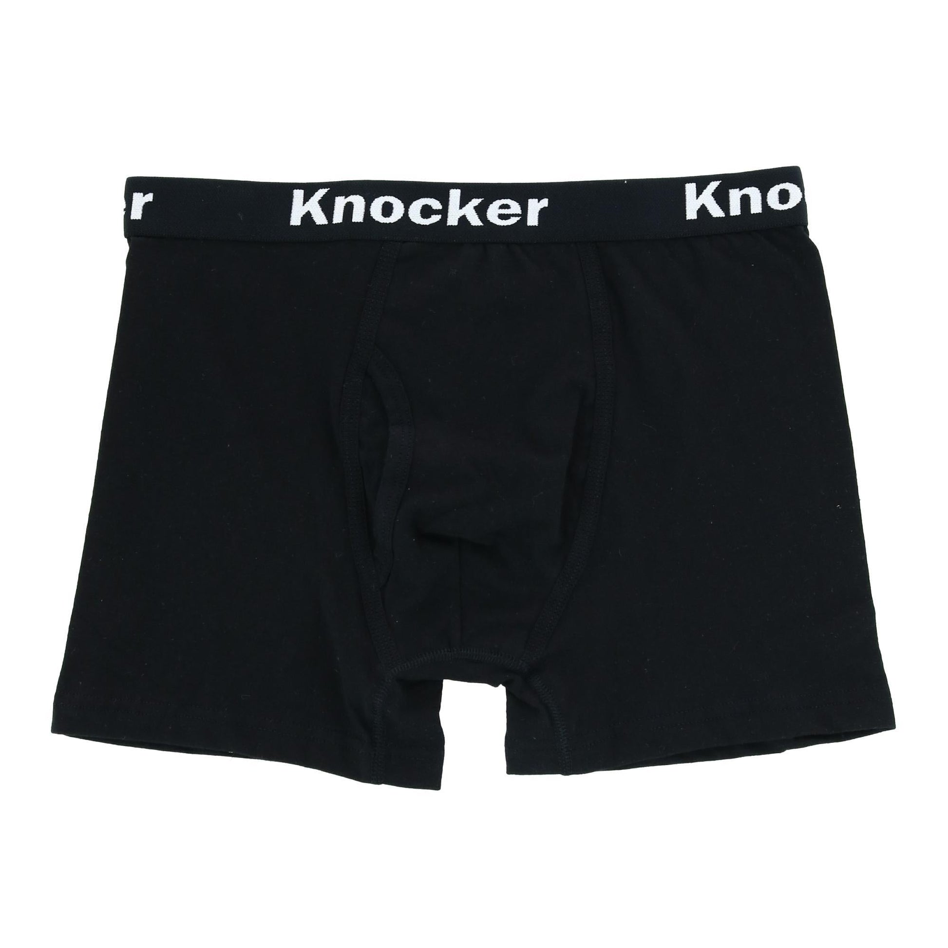 Knocker Men's Boxer Briefs with Contrasting Trim (2 Pack) - Grey/Black