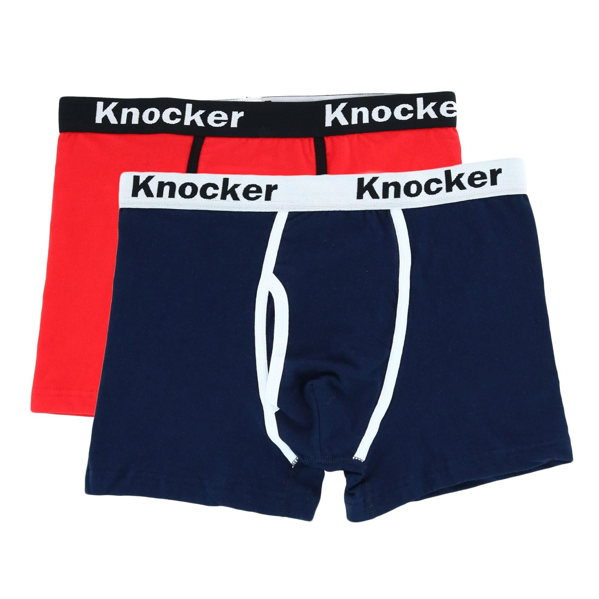 Knocker Men's Boxer Briefs with Contrasting Trim (2 Pack) - Men's Boxer Briefs with Contrasting Trim (2 Pack)