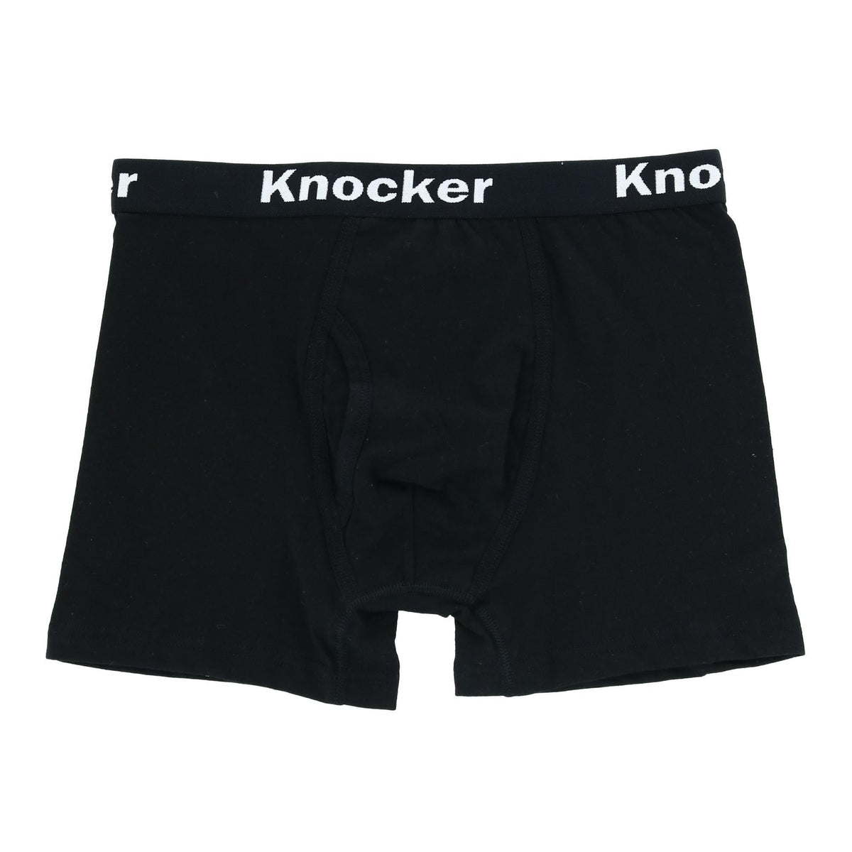 Knocker Men's Extended Size Boxer Briefs with Contrasting Trim - Grey/Black