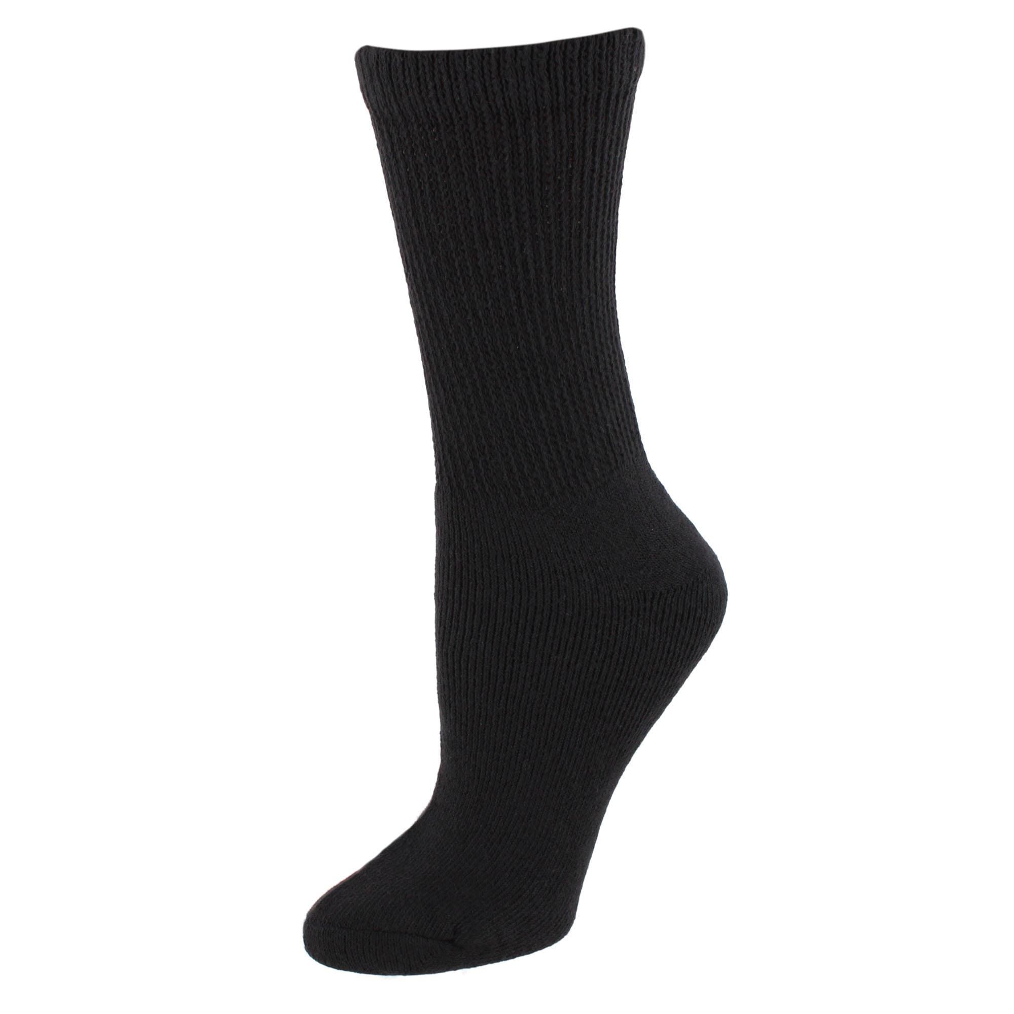 Buruka Women's Crew Comfort Diabetic Socks (3 Pairs)
