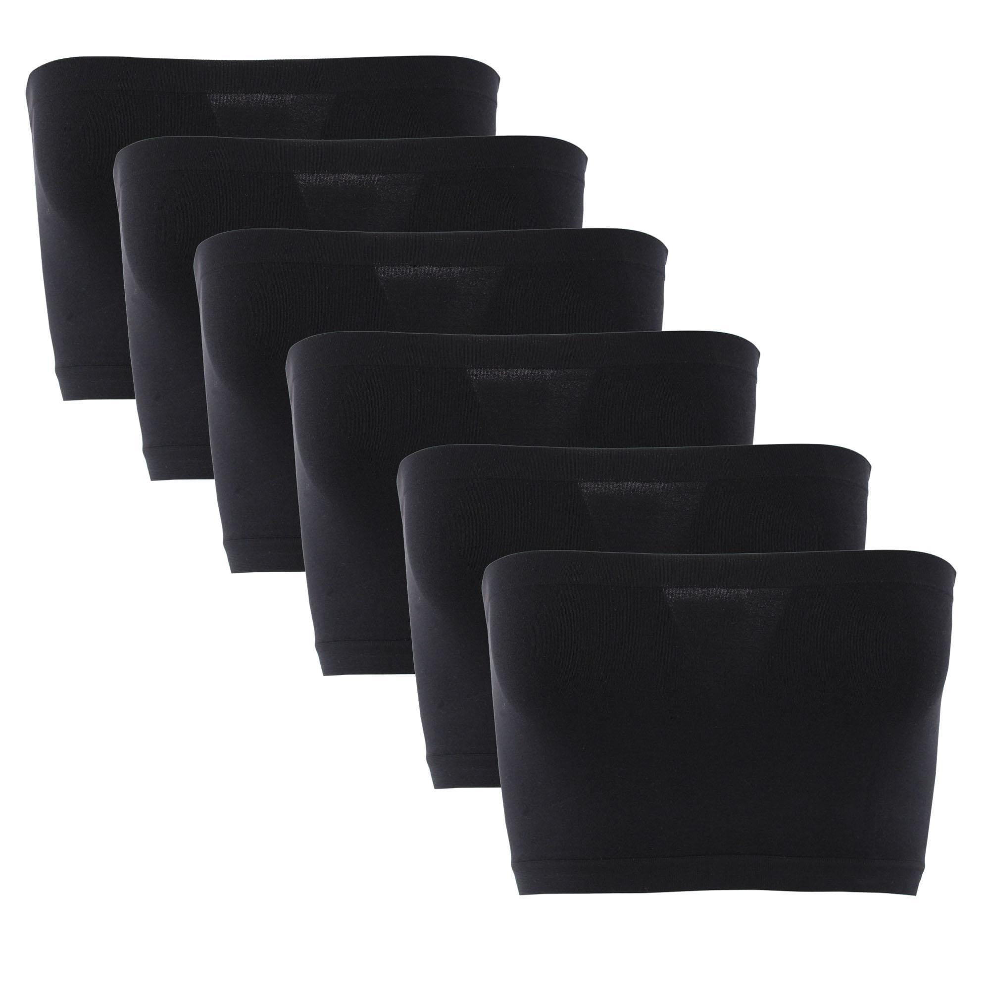 Mamia Women's Seamless No Pad Tube Bra (6 Pack) - Women's Seamless No Pad Tube Bra (6 Pack)