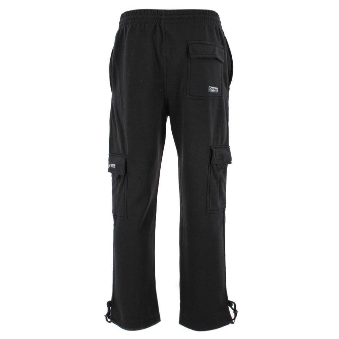Knocker Men's Cargo Sweatpants - Black