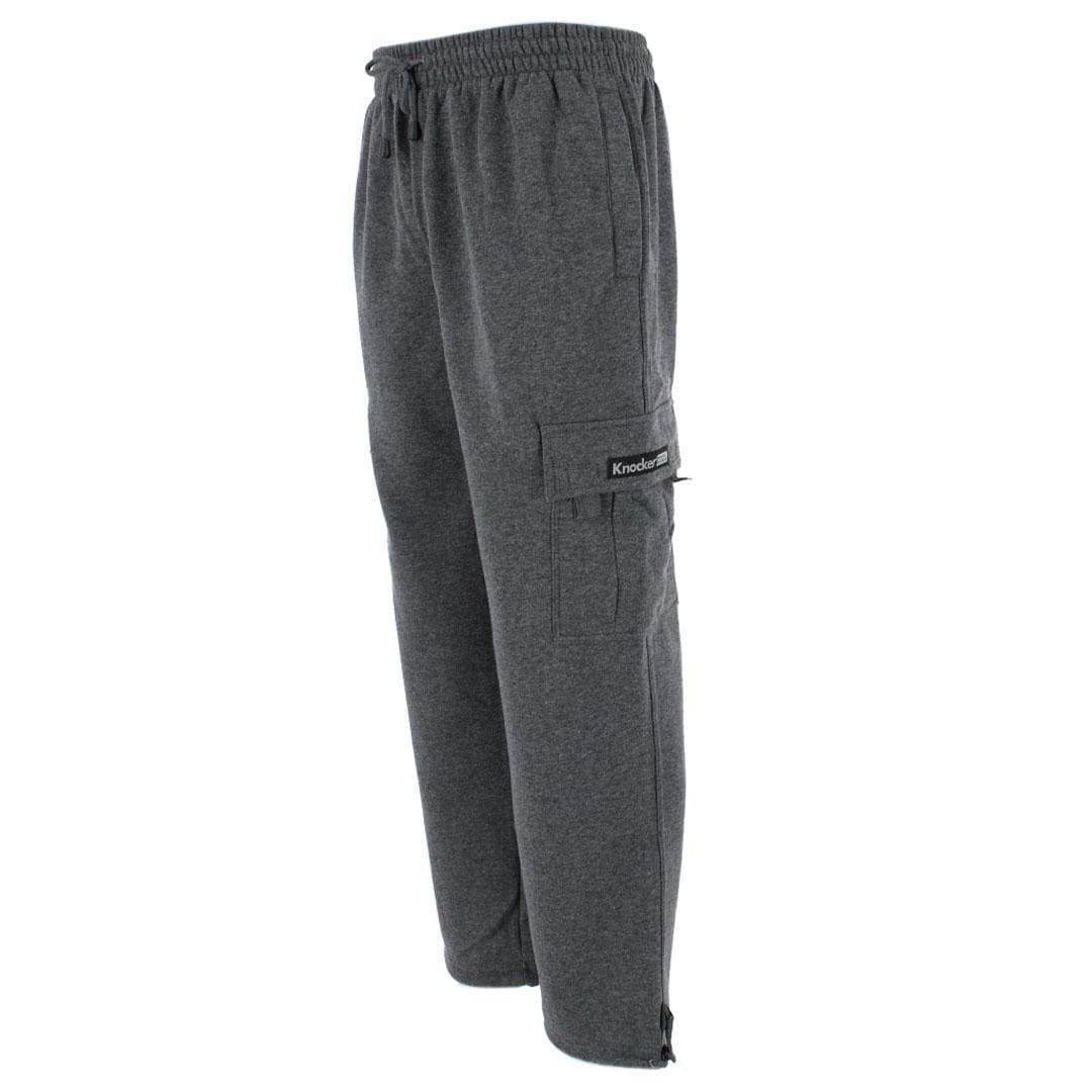 Knocker Men's Cargo Sweatpants - Charcoal