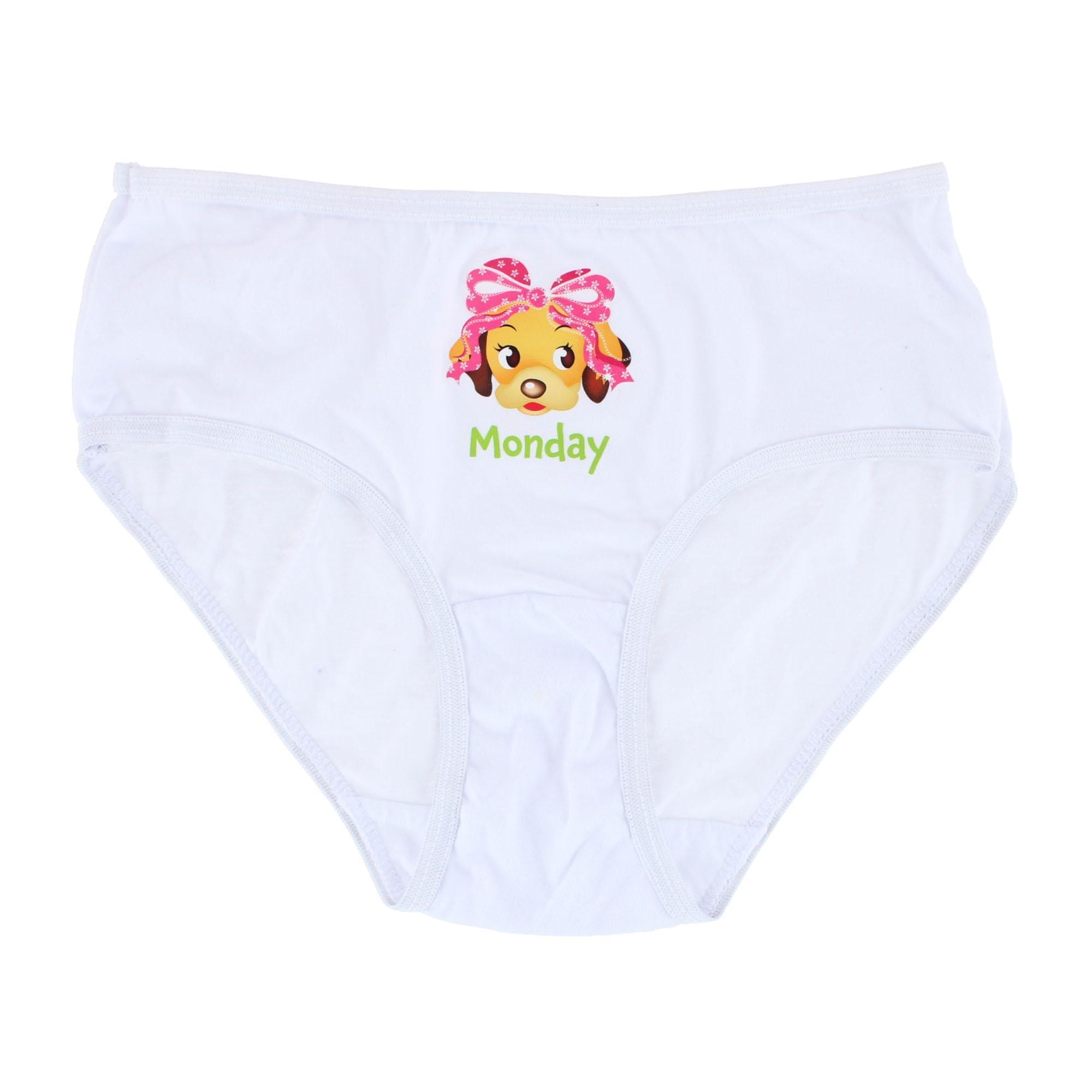 Mamia Girl's Cotton Animal Days of the Week Bikini Panty (6 Pack) - Multicolor