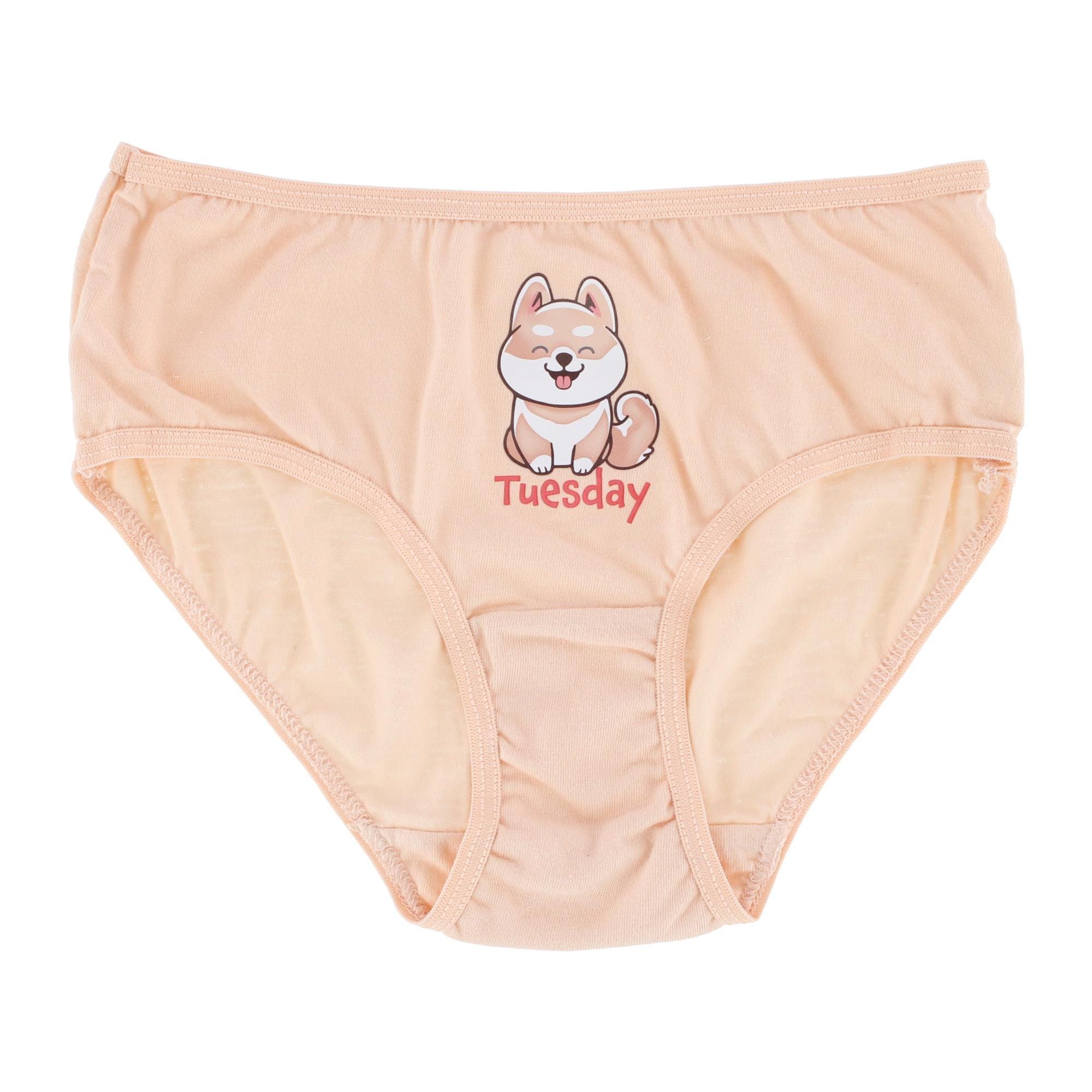 Mamia Girl's Cotton Animal Days of the Week Bikini Panty (6 Pack) - Multicolor