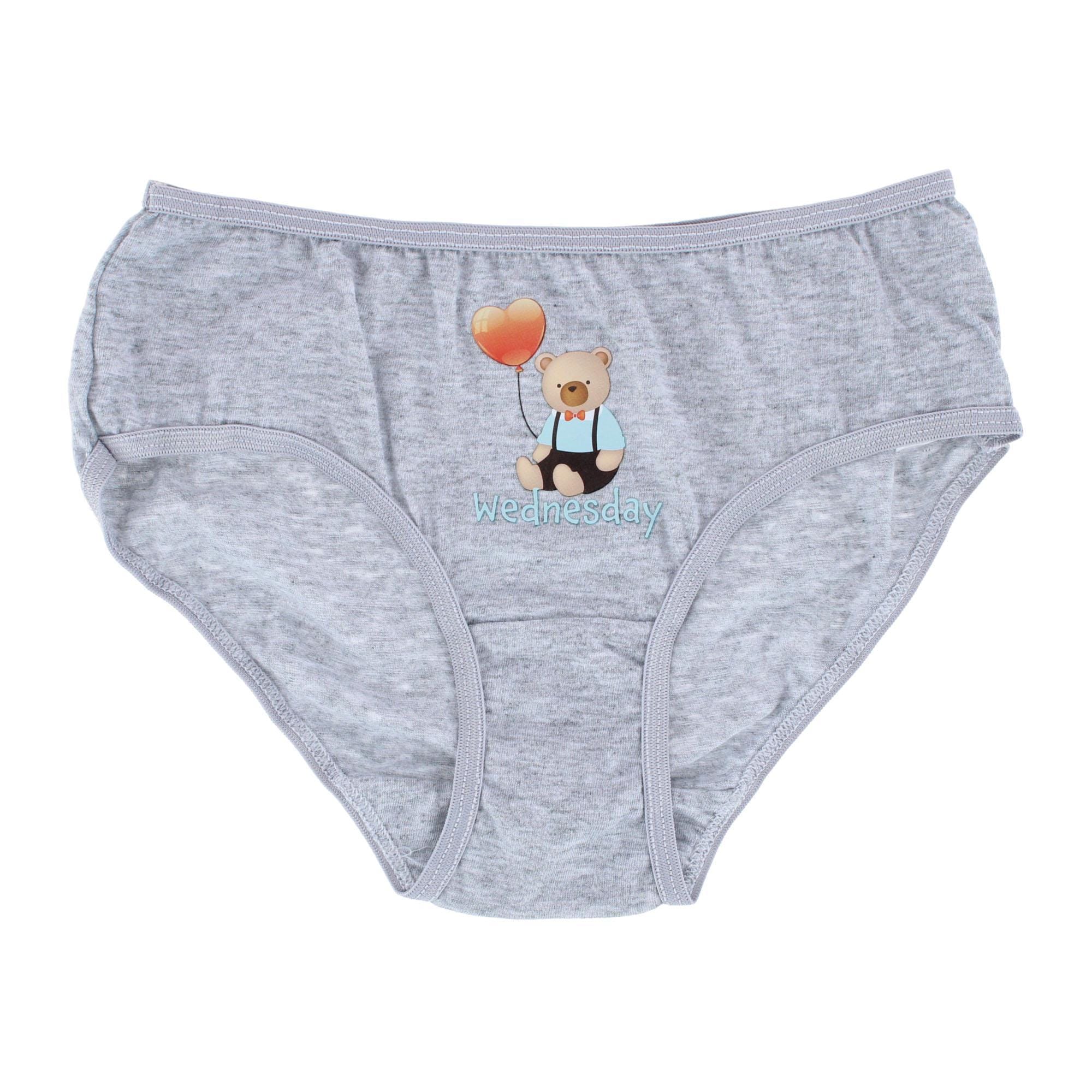 Mamia Girl's Cotton Animal Days of the Week Bikini Panty (6 Pack) - Multicolor