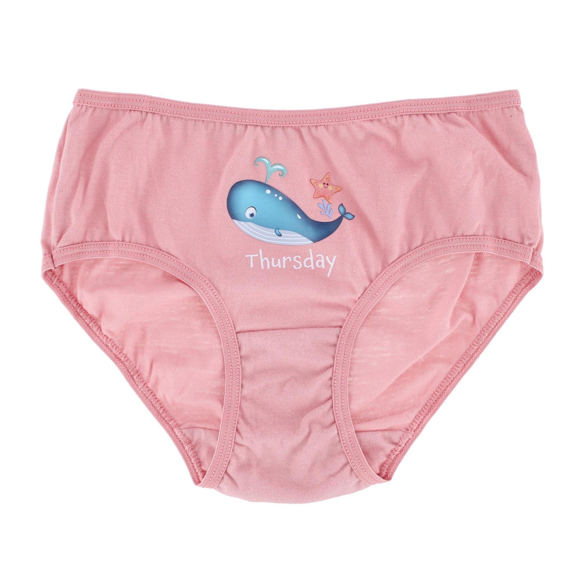 Mamia Girl's Cotton Animal Days of the Week Bikini Panty (6 Pack) - Multicolor