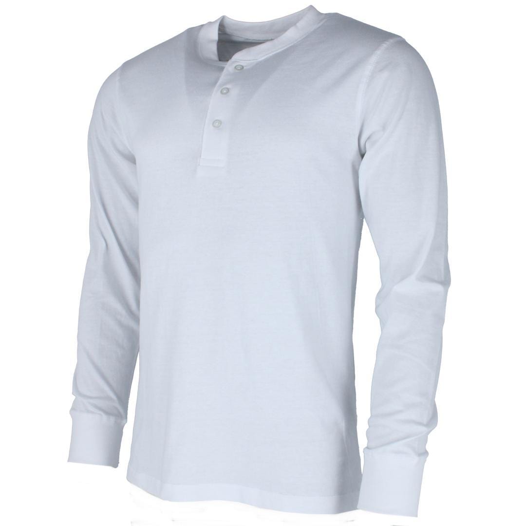 Knocker Men's Crewneck Henley Lounge Top - White