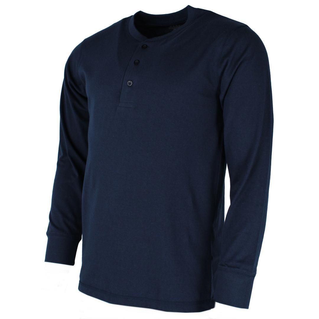 Knocker Men's Big & Tall Crewneck Henley Lounge Top - Navy