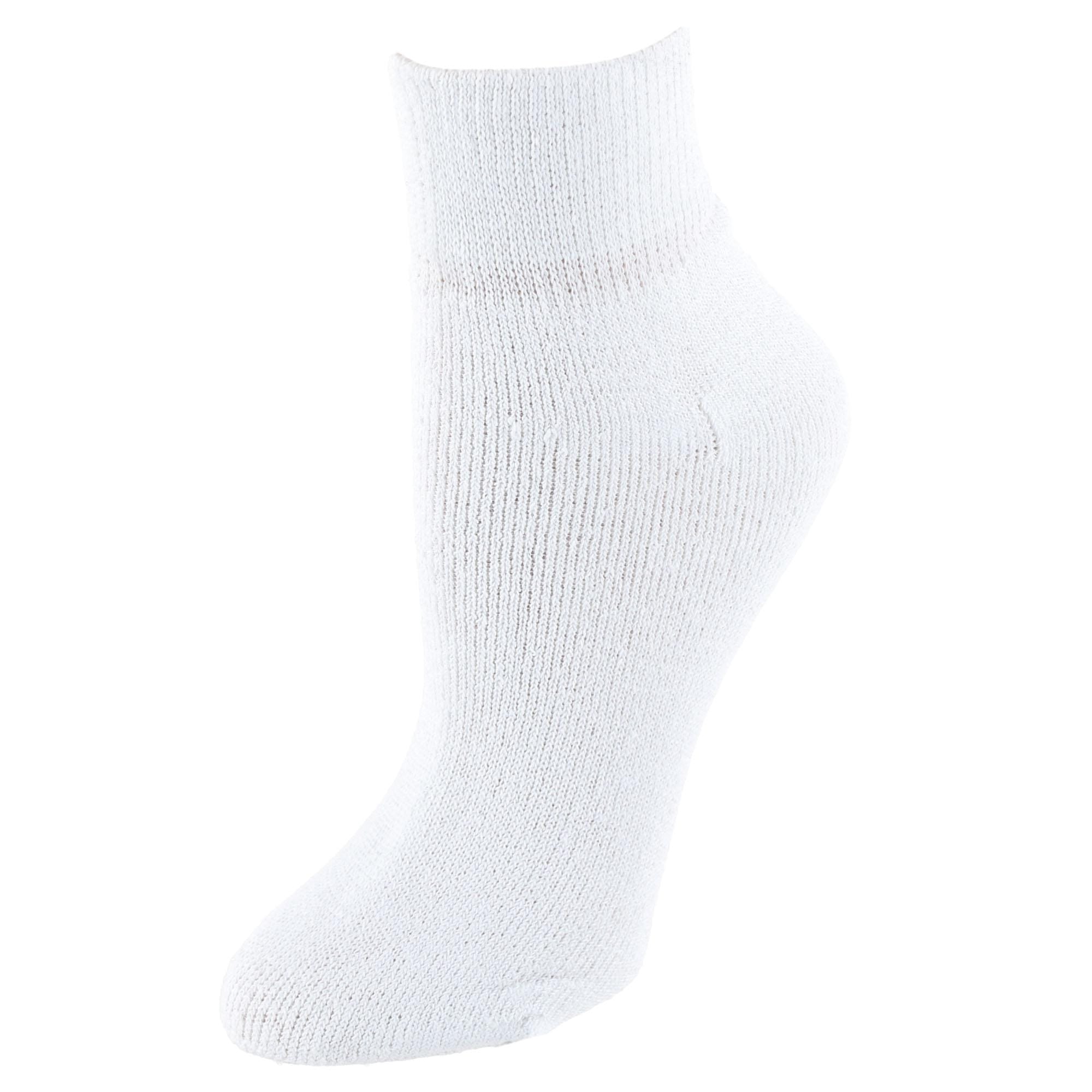 Power Club Women's Comfort Quarter Sports Socks (4 Pairs) - White
