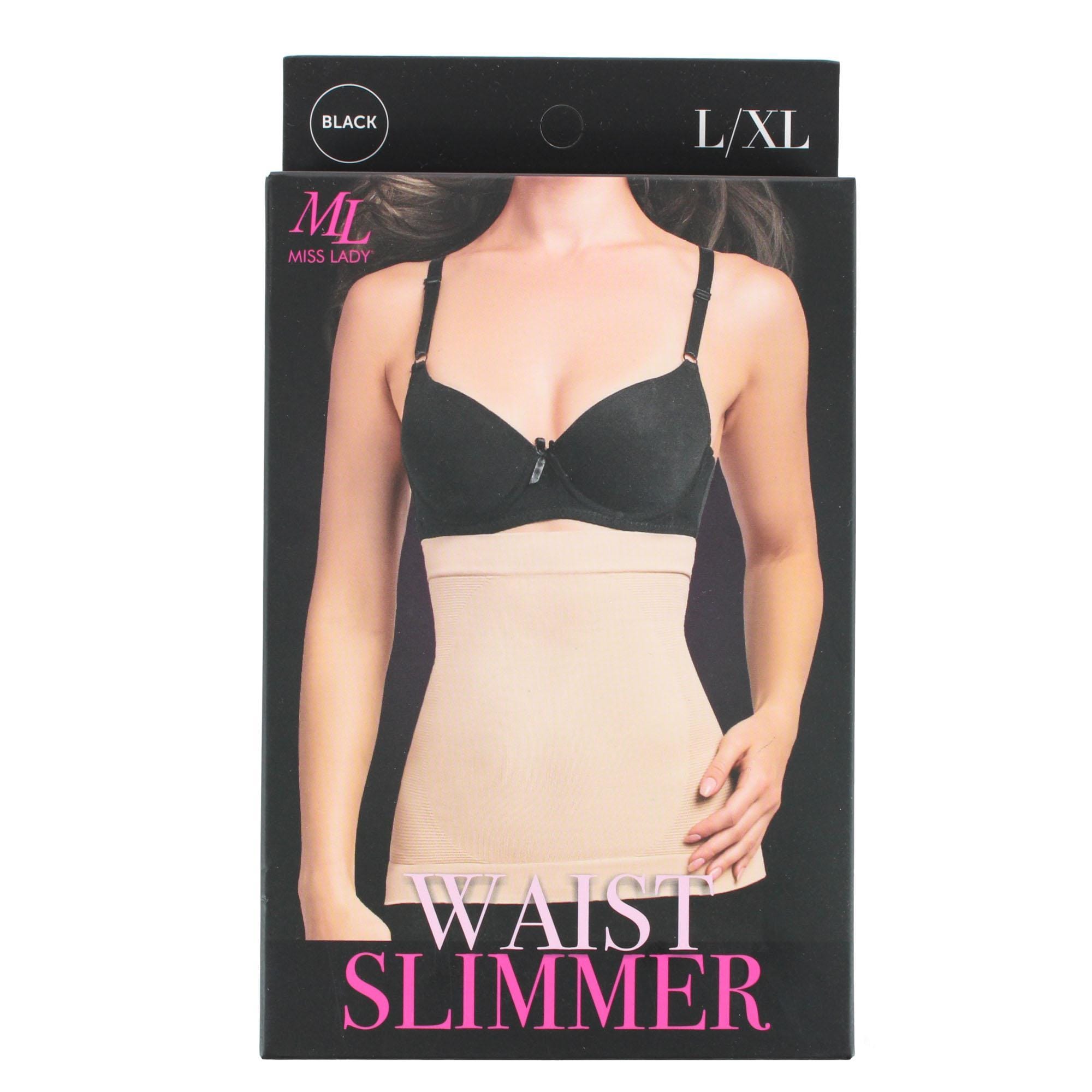 Miss Lady Women's Seamless Waist Slimmer - Black