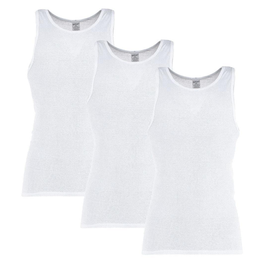 Knocker Men's SPAK Big & Tall White Basic A-Shirts (3 Pack) - Men's SPAK Big & Tall White Basic A-Shirts (3 Pack)