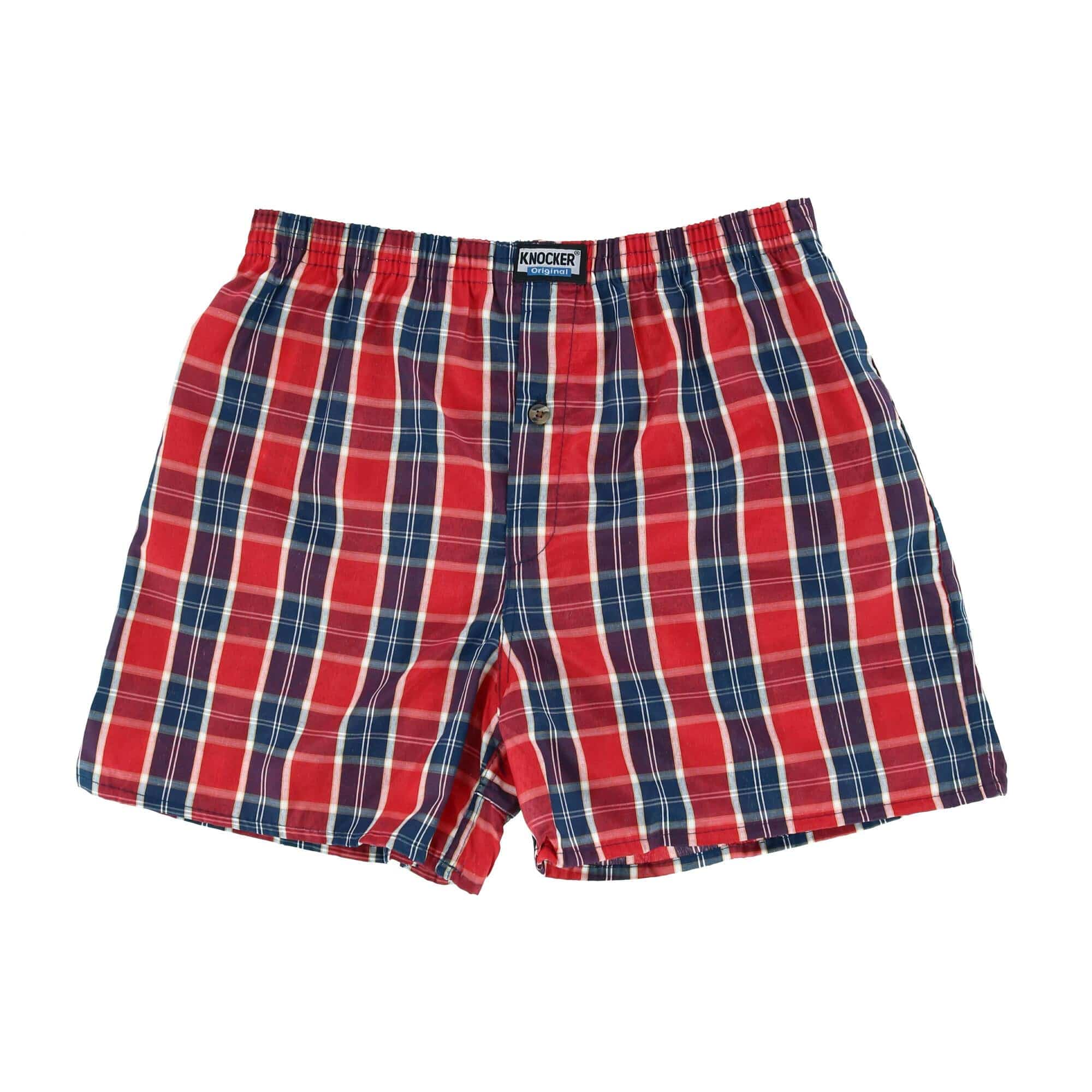Knocker Men's Plaid Boxer Shorts (Pack of 6) - Assorted