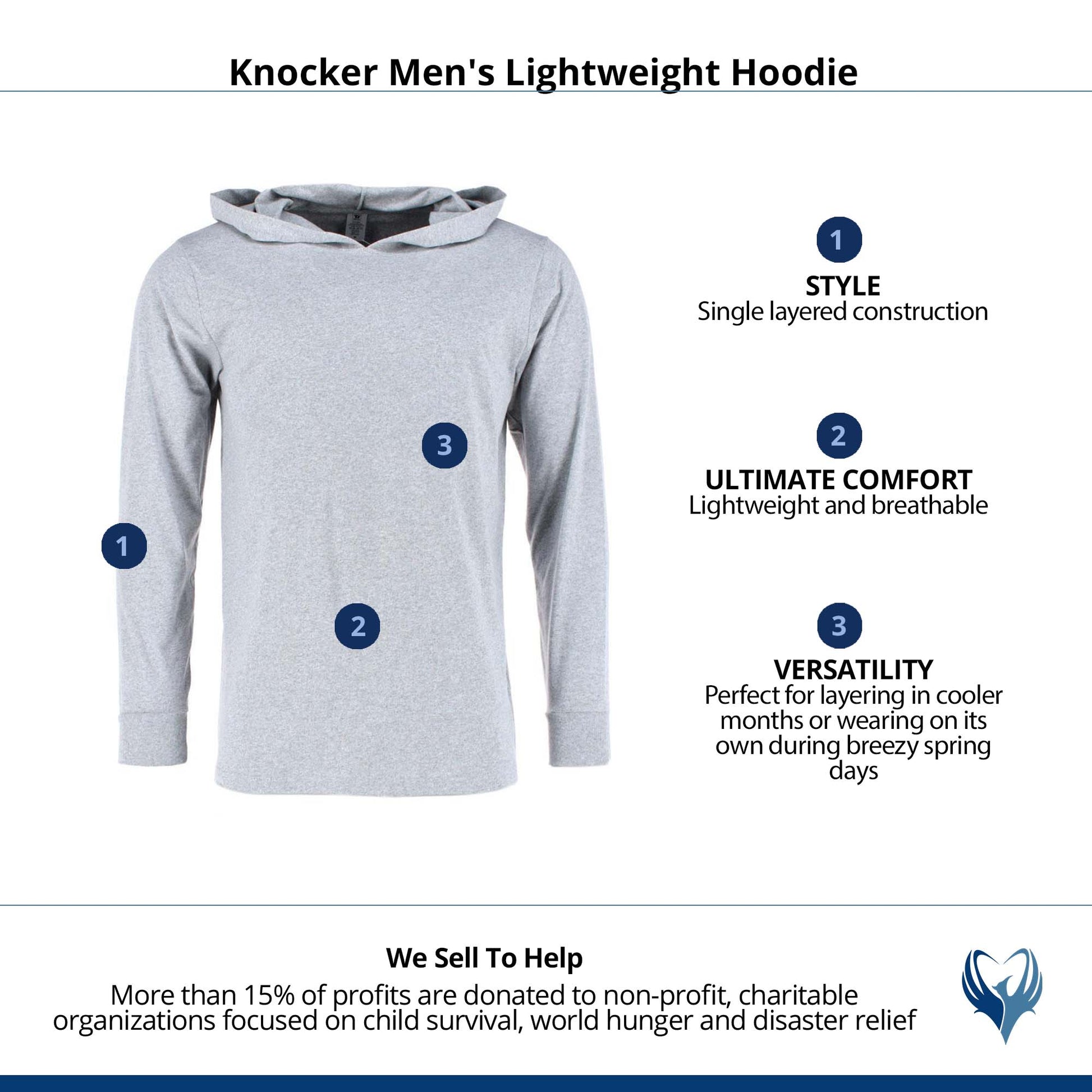 Knocker Men's Lightweight Hoodie - Gray