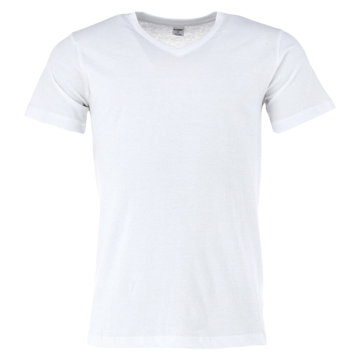 Knocker Men's 3pack V-Neck White Tee Shirt - White
