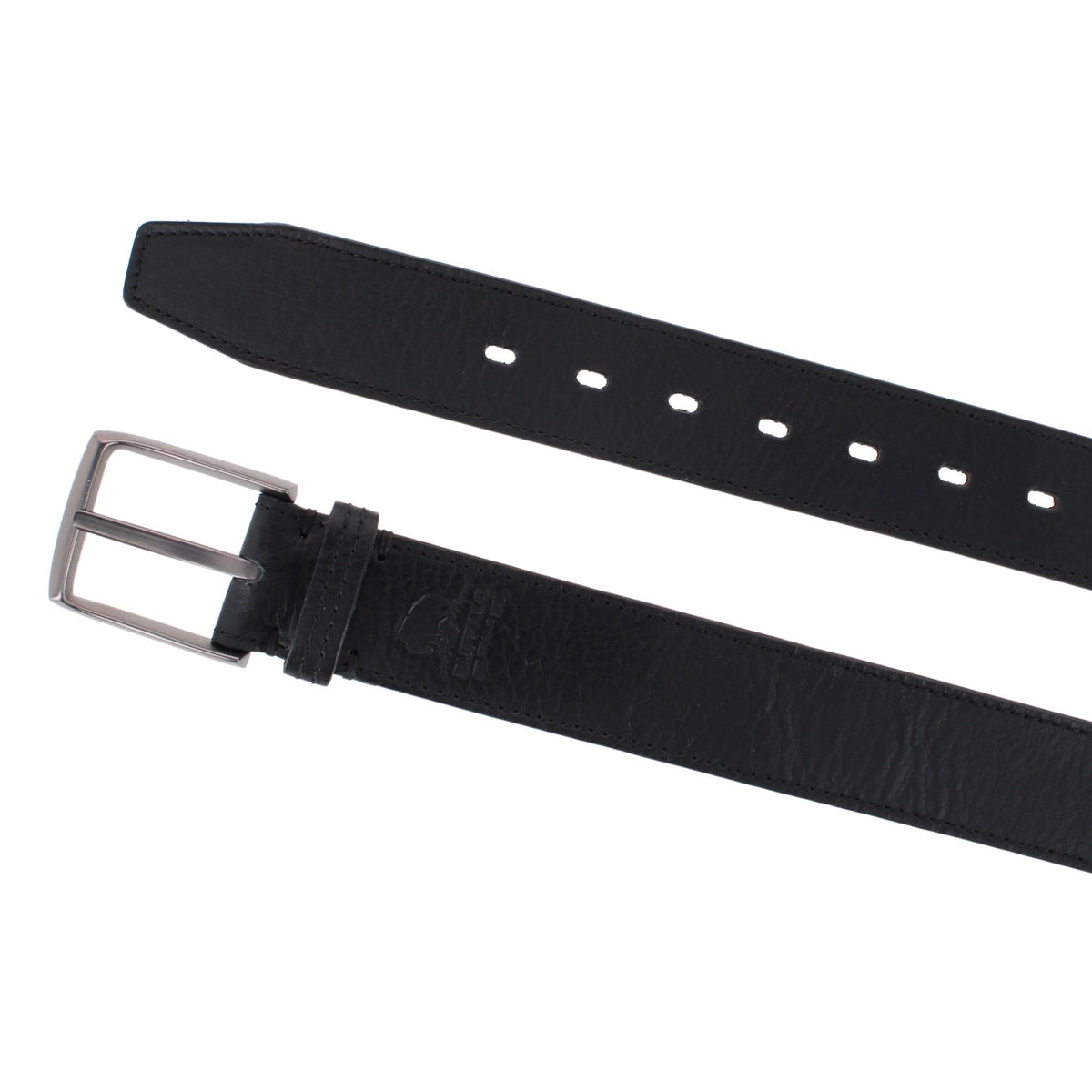 Buffalo Trails Men's 1.5 Inch Buffalo Leather Casual Belt - Black