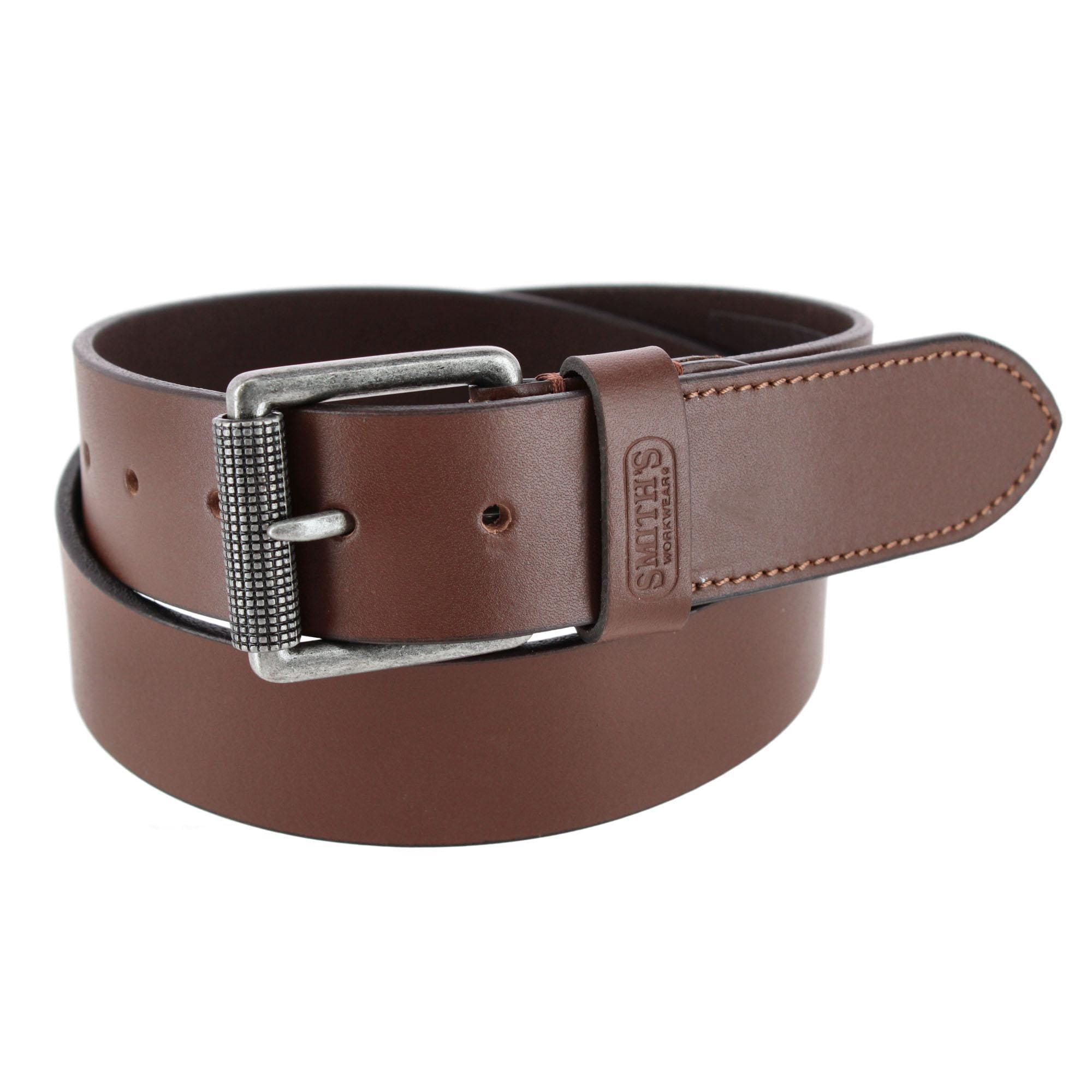 Smith's Workwear Men's Roller Buckle Leather Work Belt