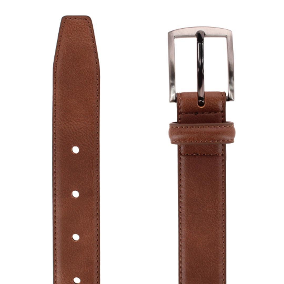 James Campbell Boy's Classic Dress Belt - Brown